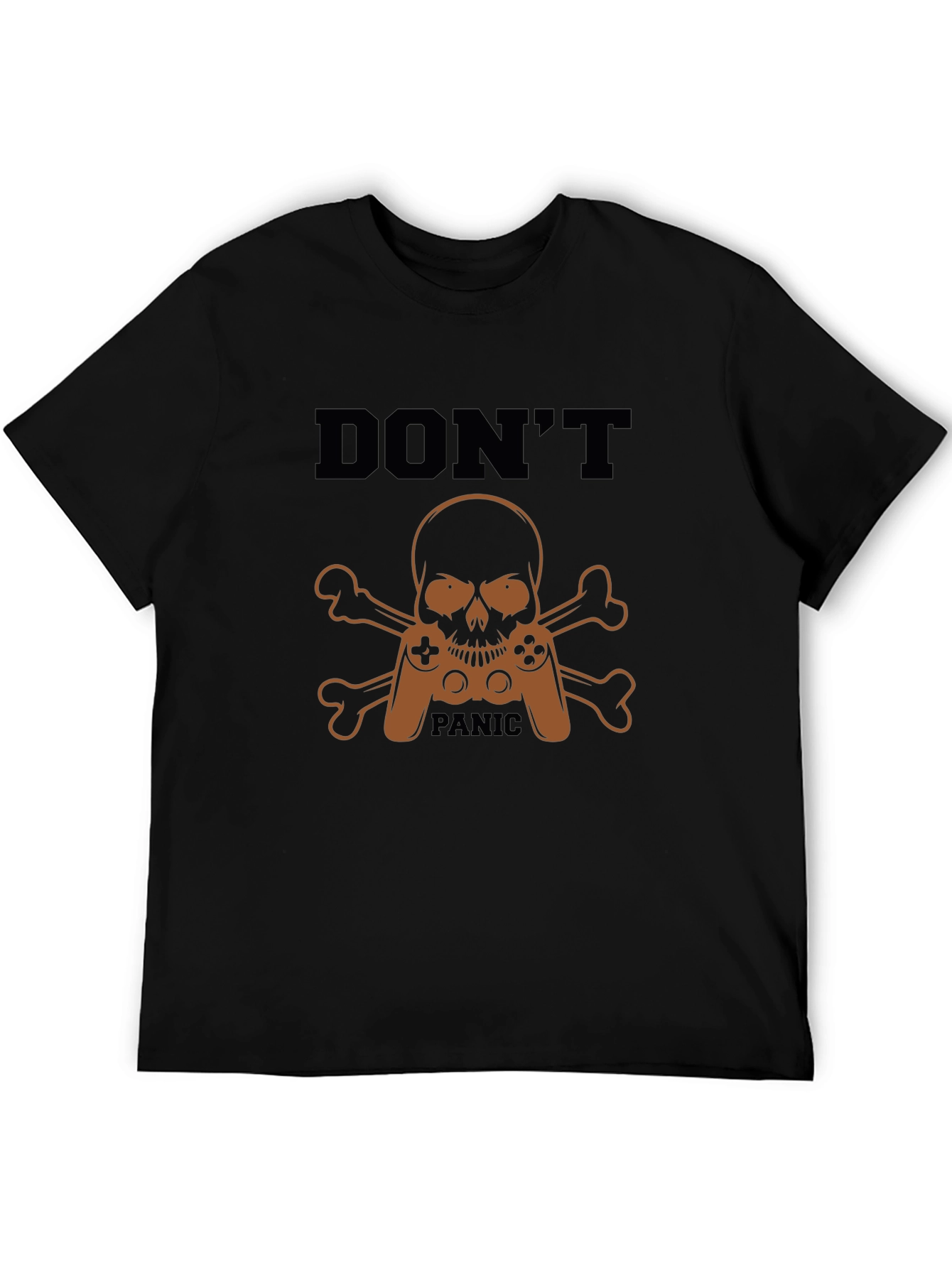 Dont Panic Gamer Skull T-Shirt