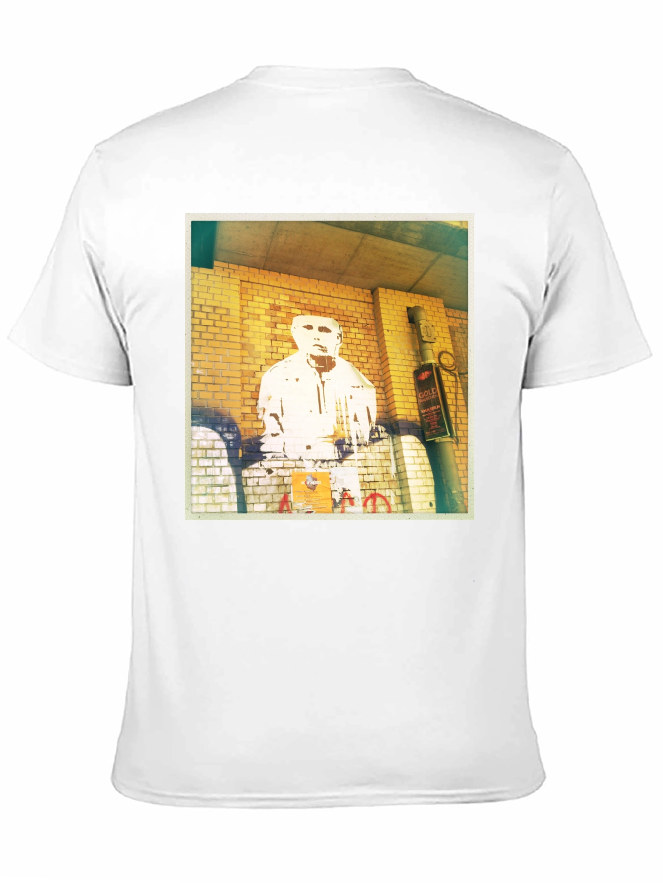 Urban Graffiti Print Black T-Shirt