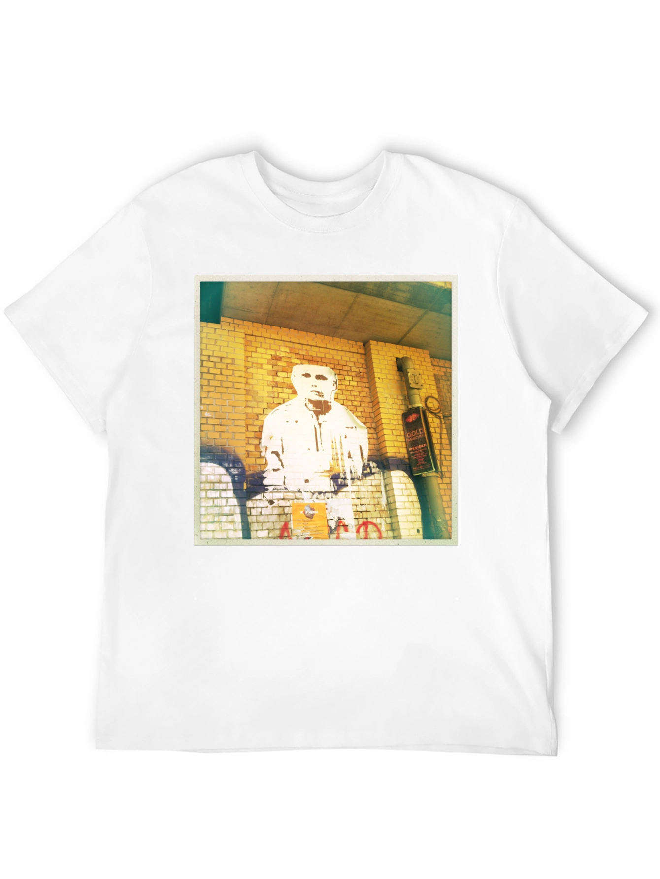 Urban Graffiti Print Black T-Shirt