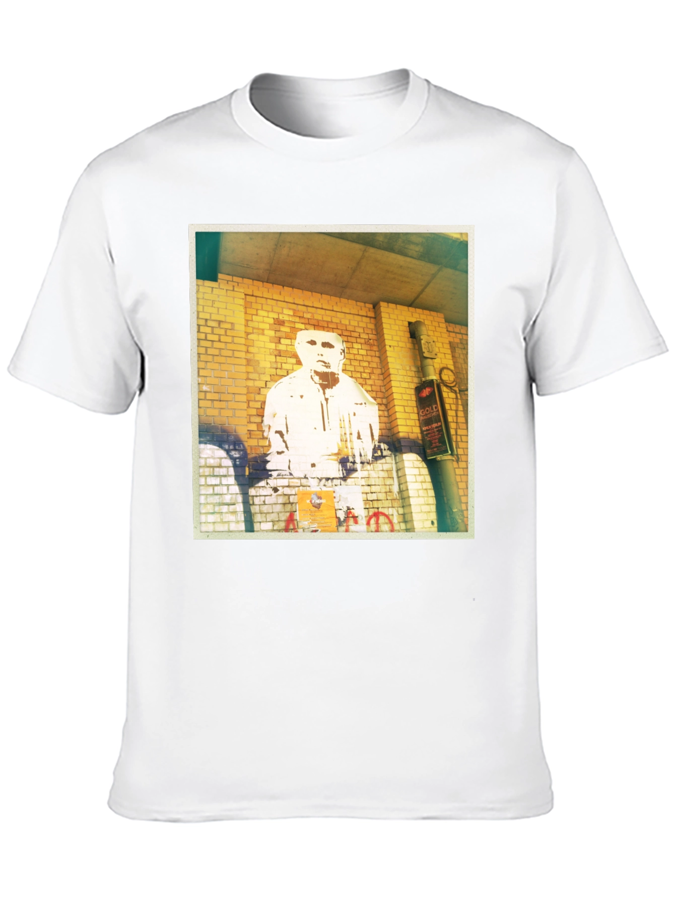 Urban Graffiti Print Black T-Shirt