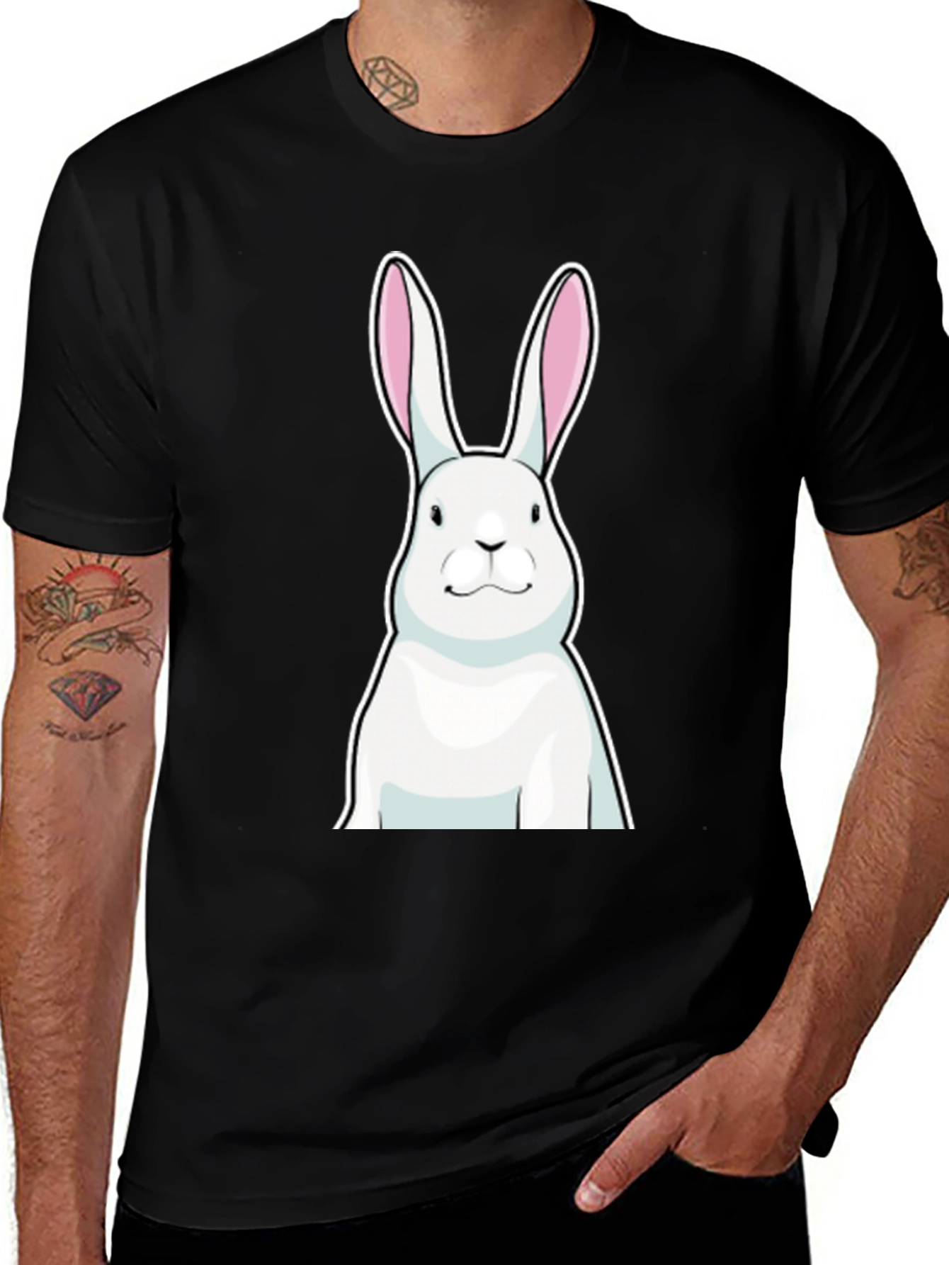 Bunny Graphic Tee - Soft Cotton Blend