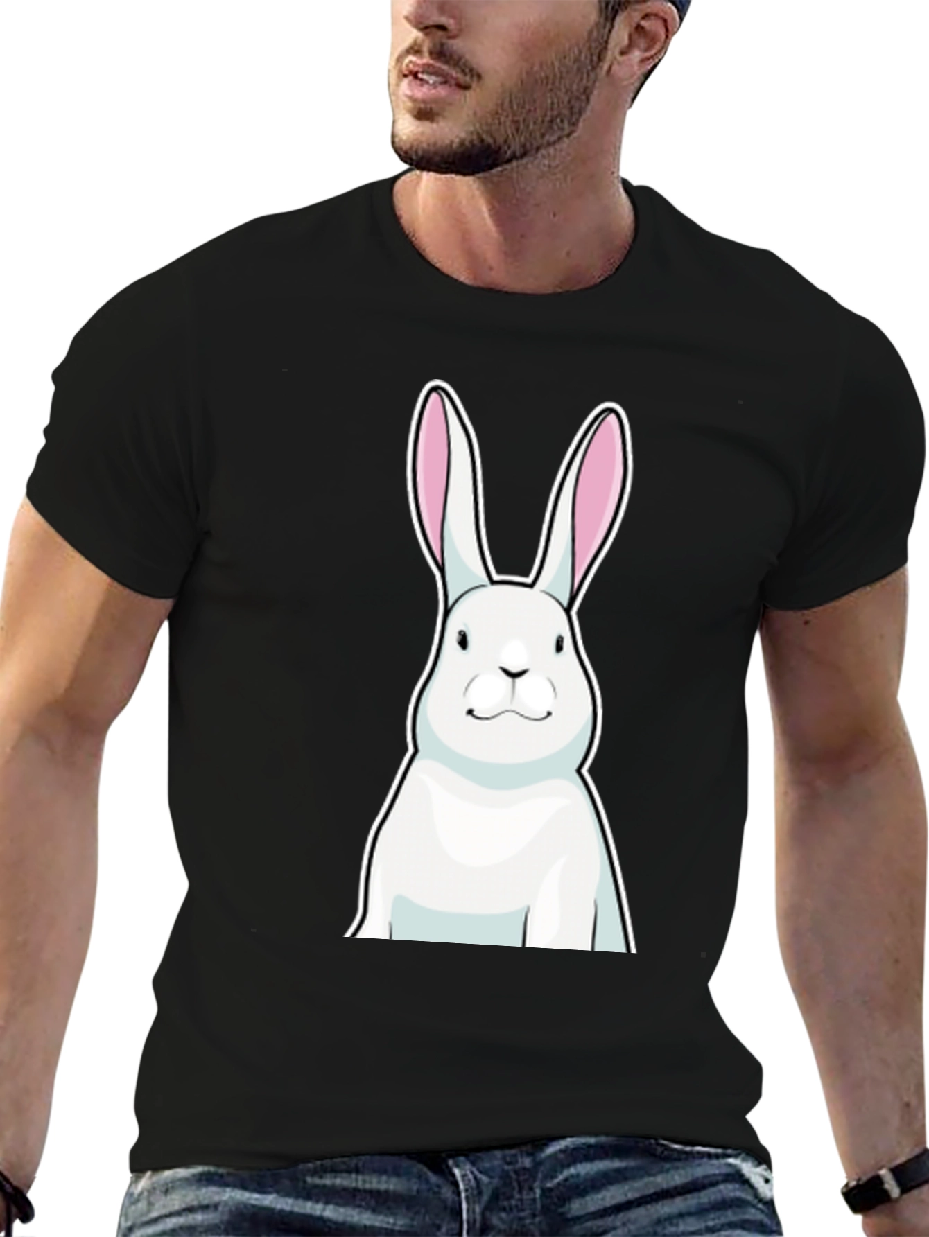 Bunny Graphic Tee - Soft Cotton Blend