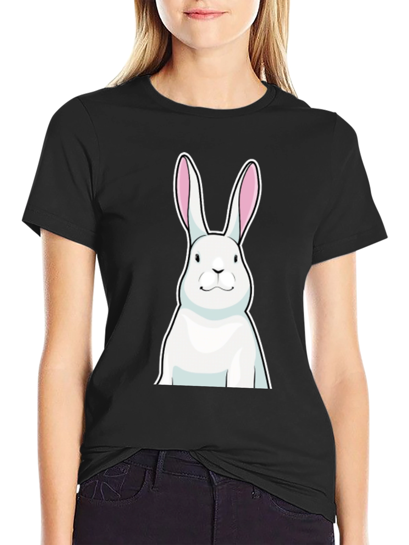 Bunny Graphic Tee - Soft Cotton Blend