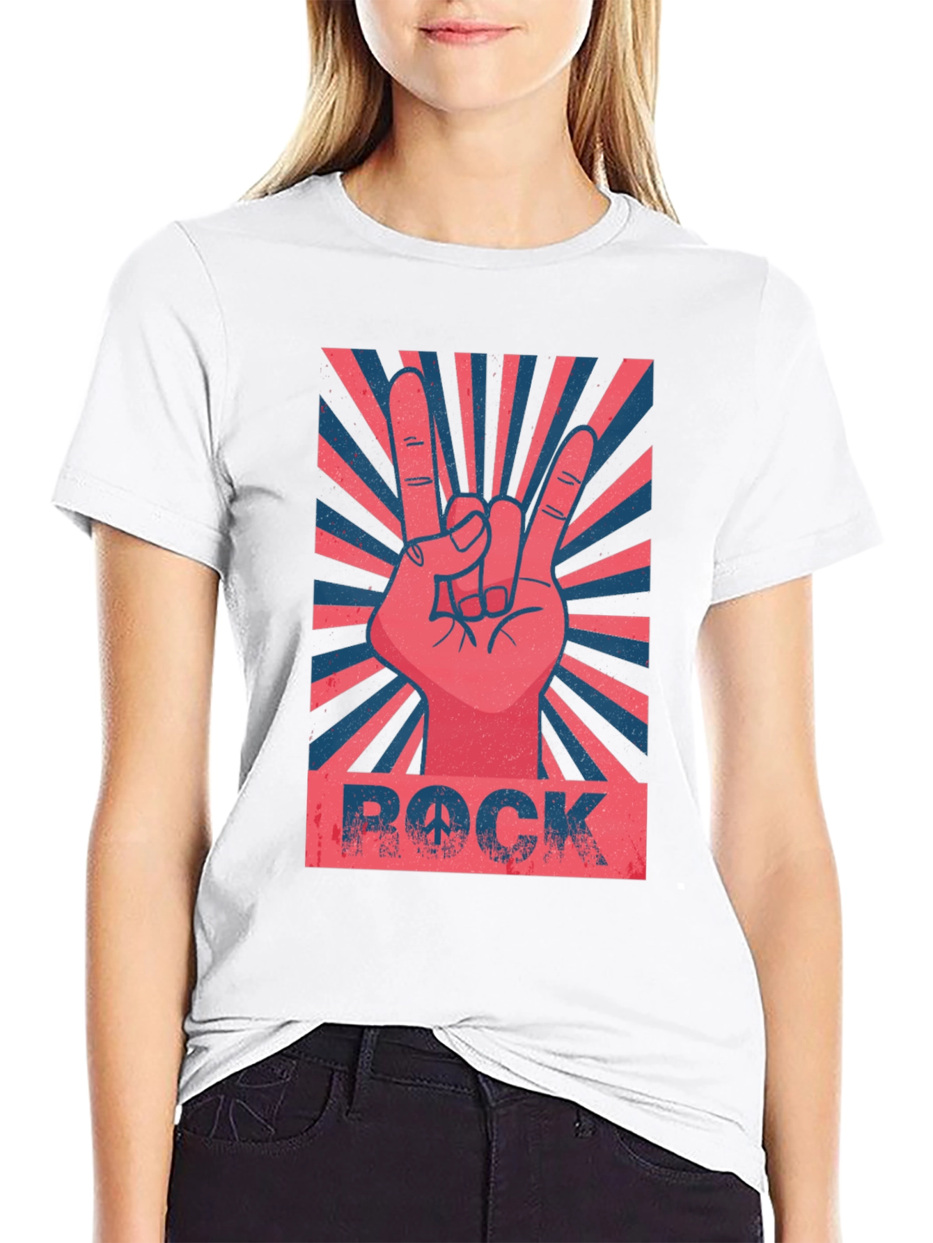 Rock Peace Sign Graphic Tee