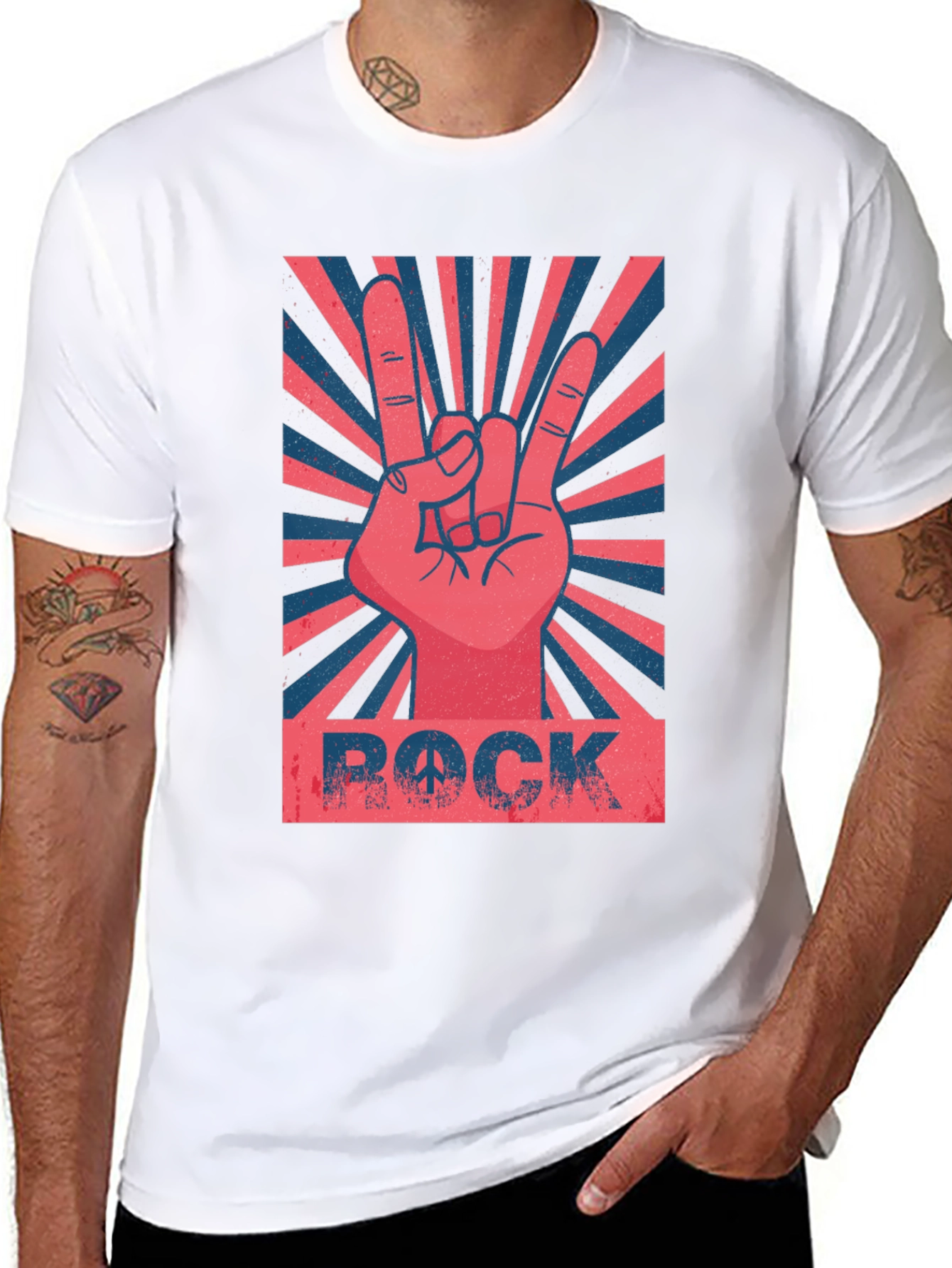 Rock Peace Sign Graphic Tee