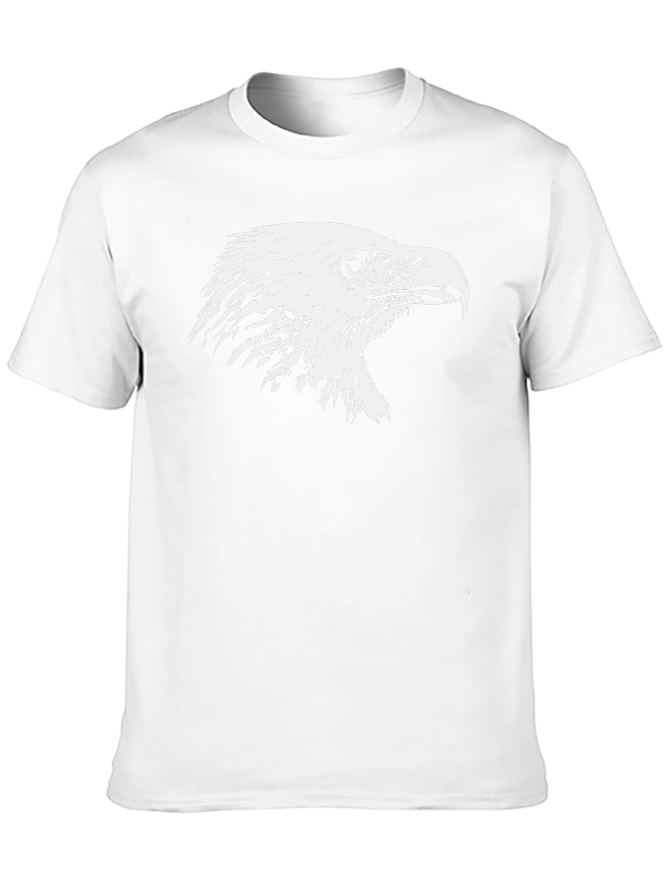 Bald Eagle Graphic Print Black T-Shirt