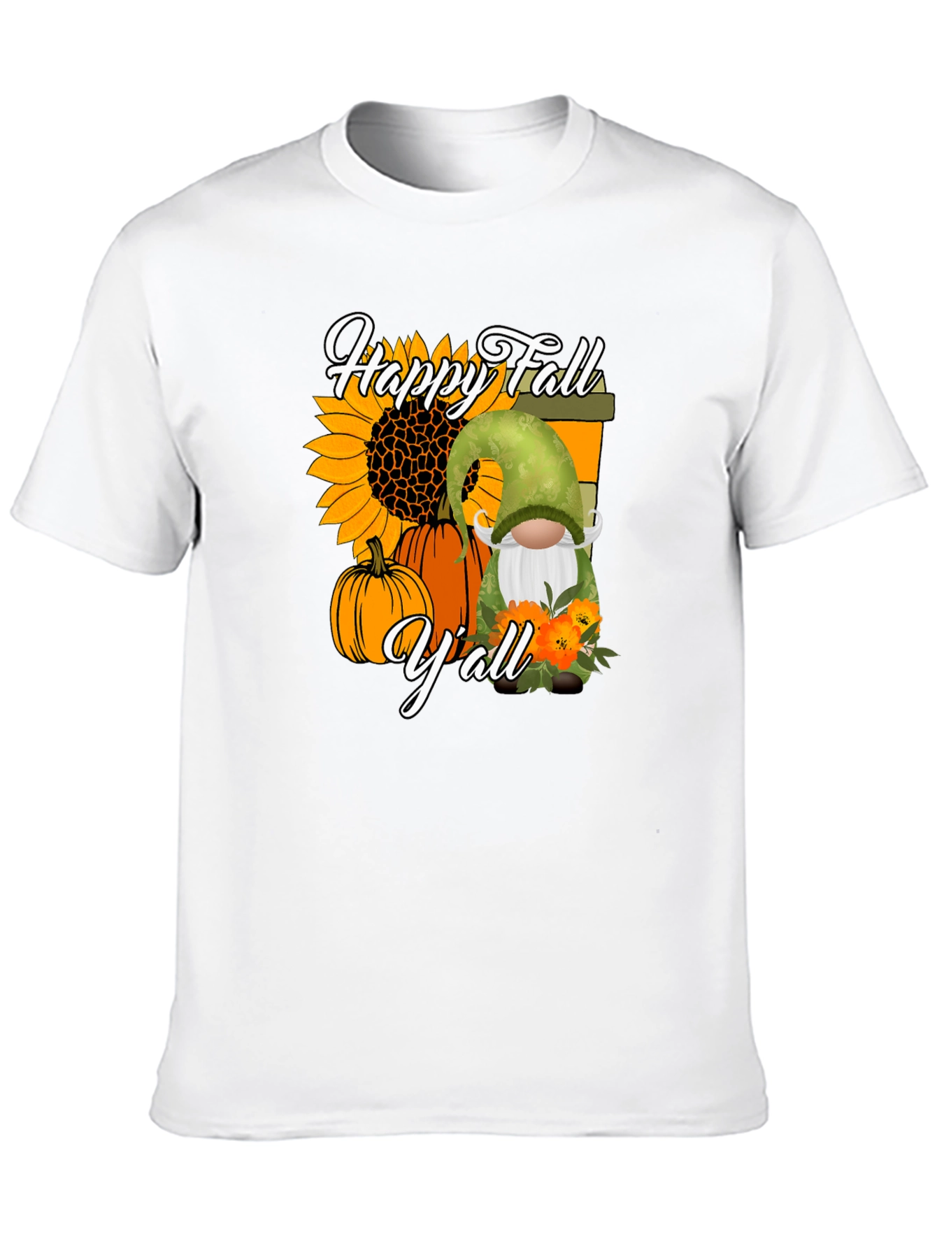 Happy Fall Yall T-Shirt - Autumn Gnome Design
