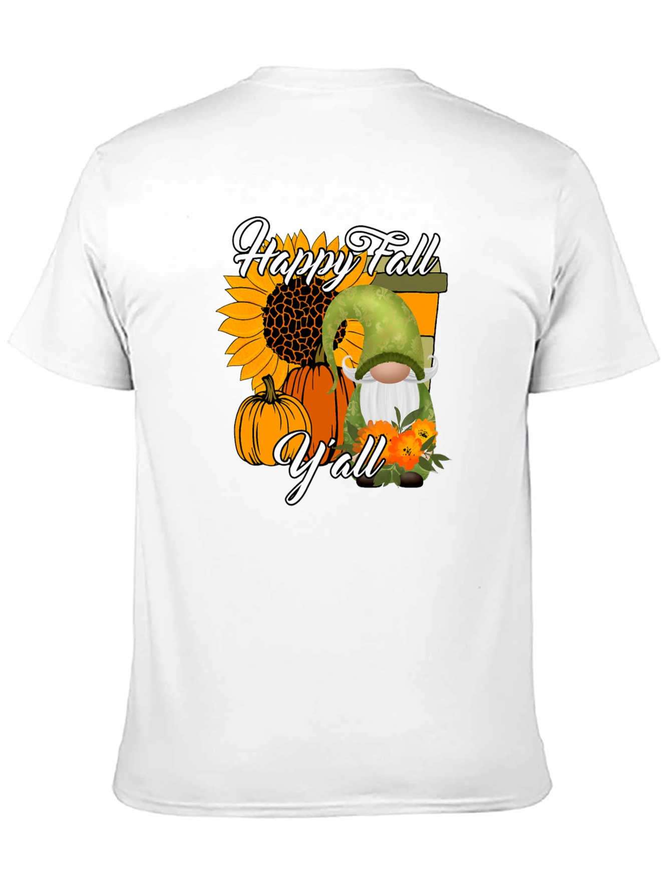 Happy Fall Yall T-Shirt - Autumn Gnome Design
