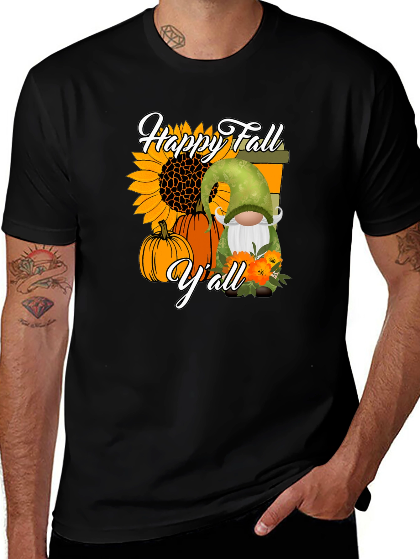 Happy Fall Yall T-Shirt - Autumn Gnome Design