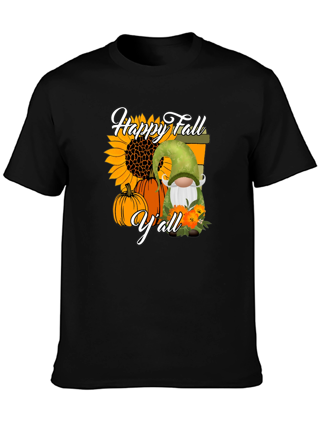 Happy Fall Yall T-Shirt - Autumn Gnome Design