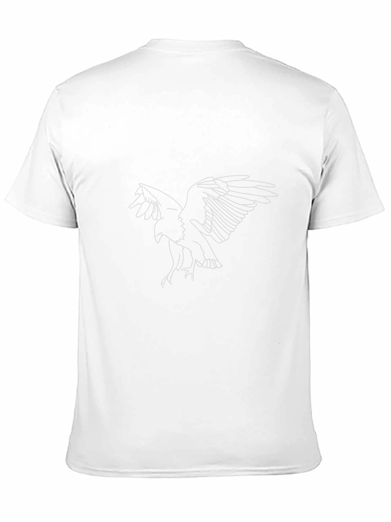 Eagle Line Art Black T-Shirt
