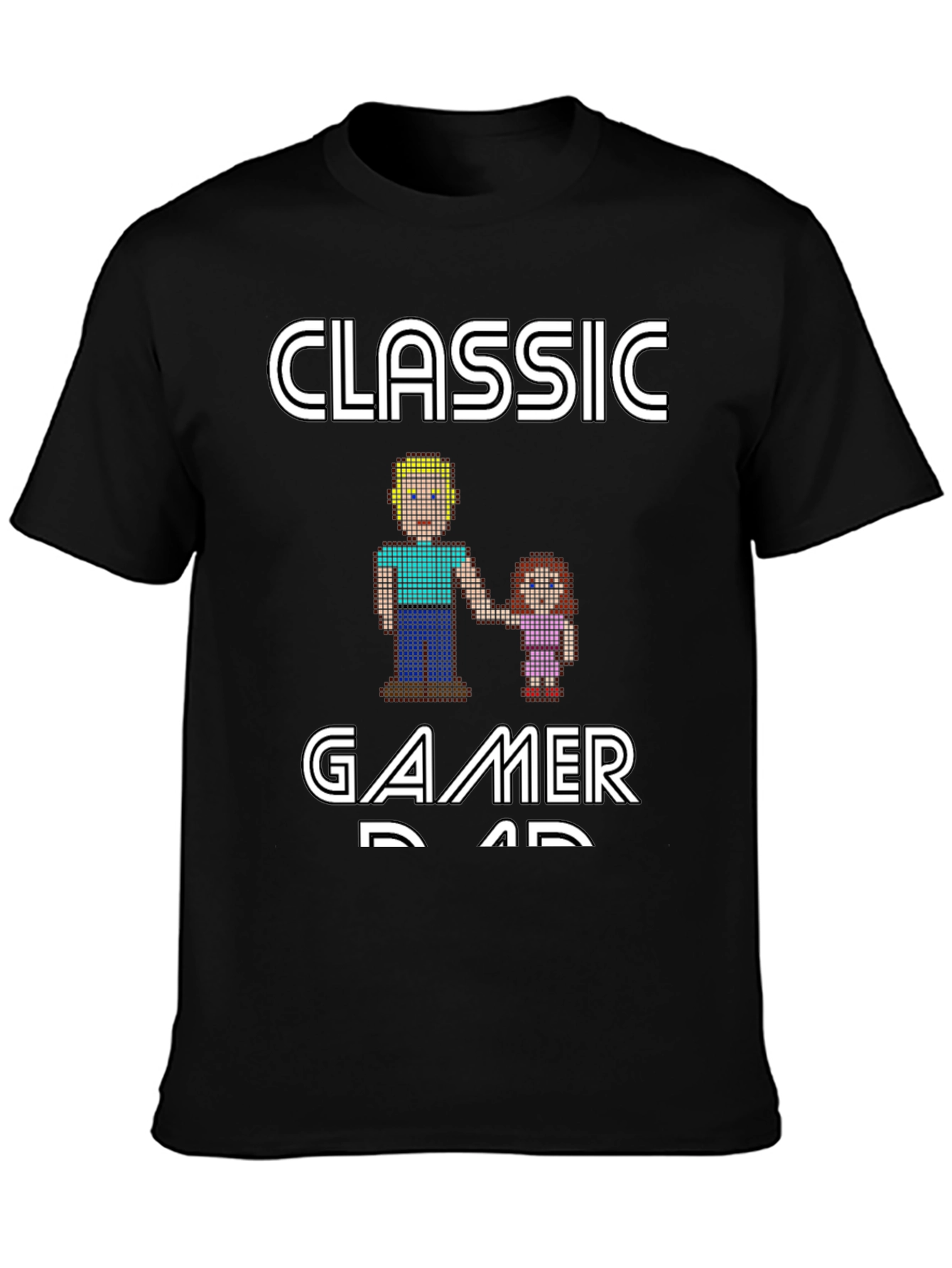 Classic Gamer Dad T-Shirt - Pixel Art