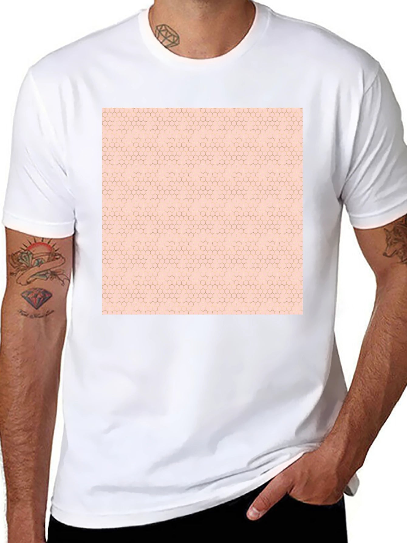 Geometric Pattern Tee - Modern Casual Style