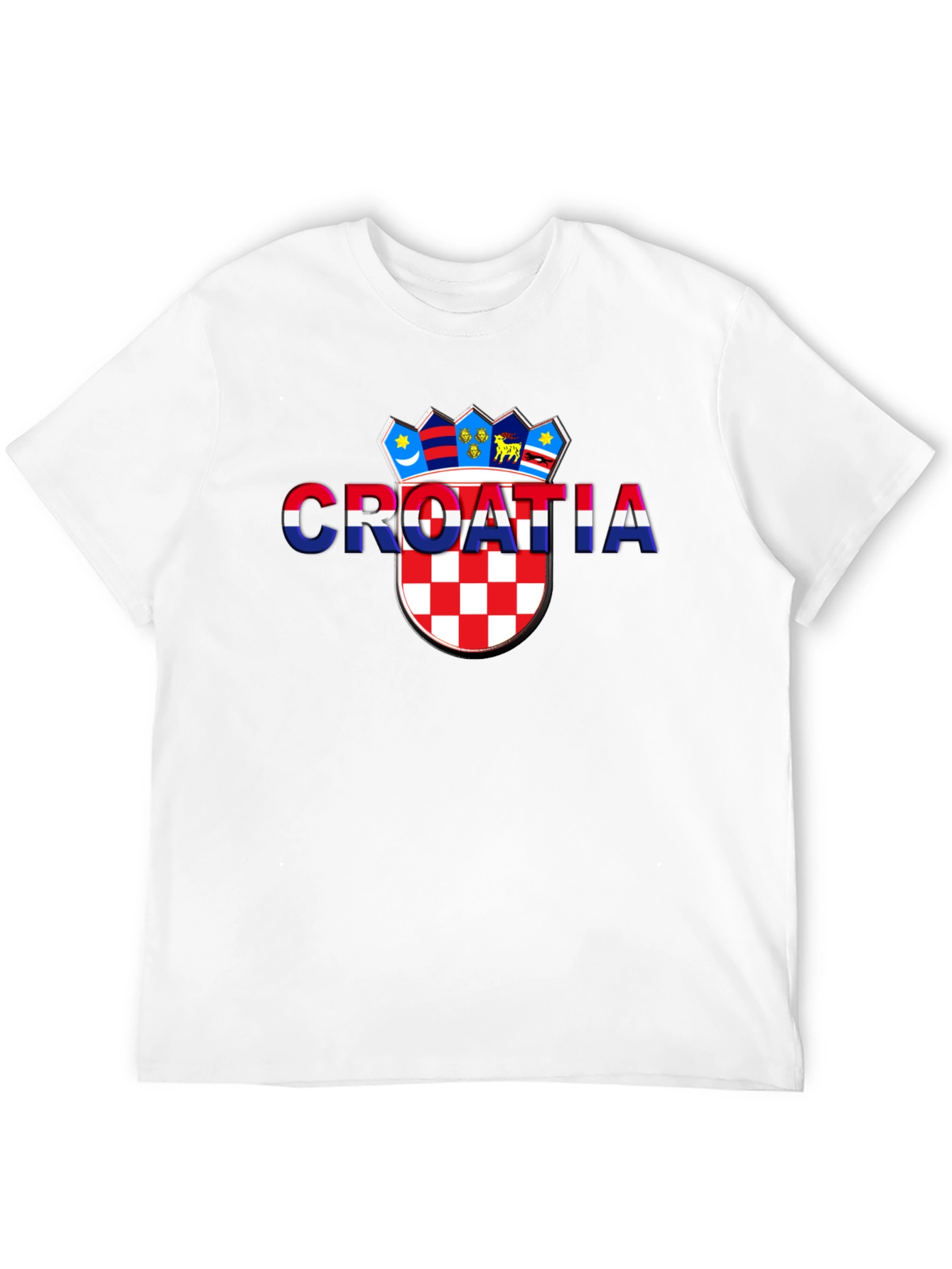 Croatia Flag Graphic Black T-Shirt