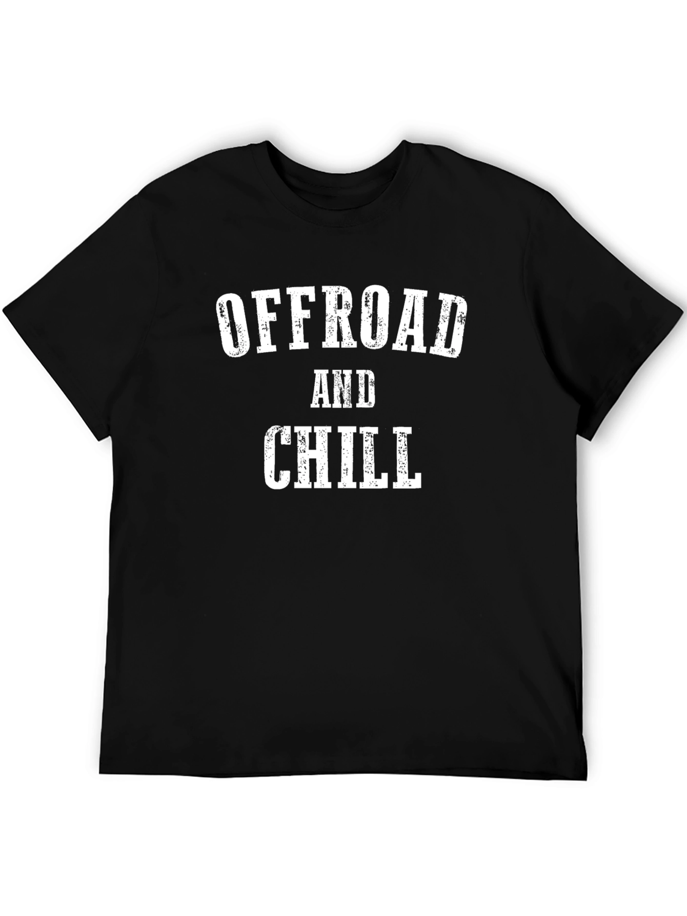 Offroad and Chill Graphic Tee - Black Cotton T-Shirt