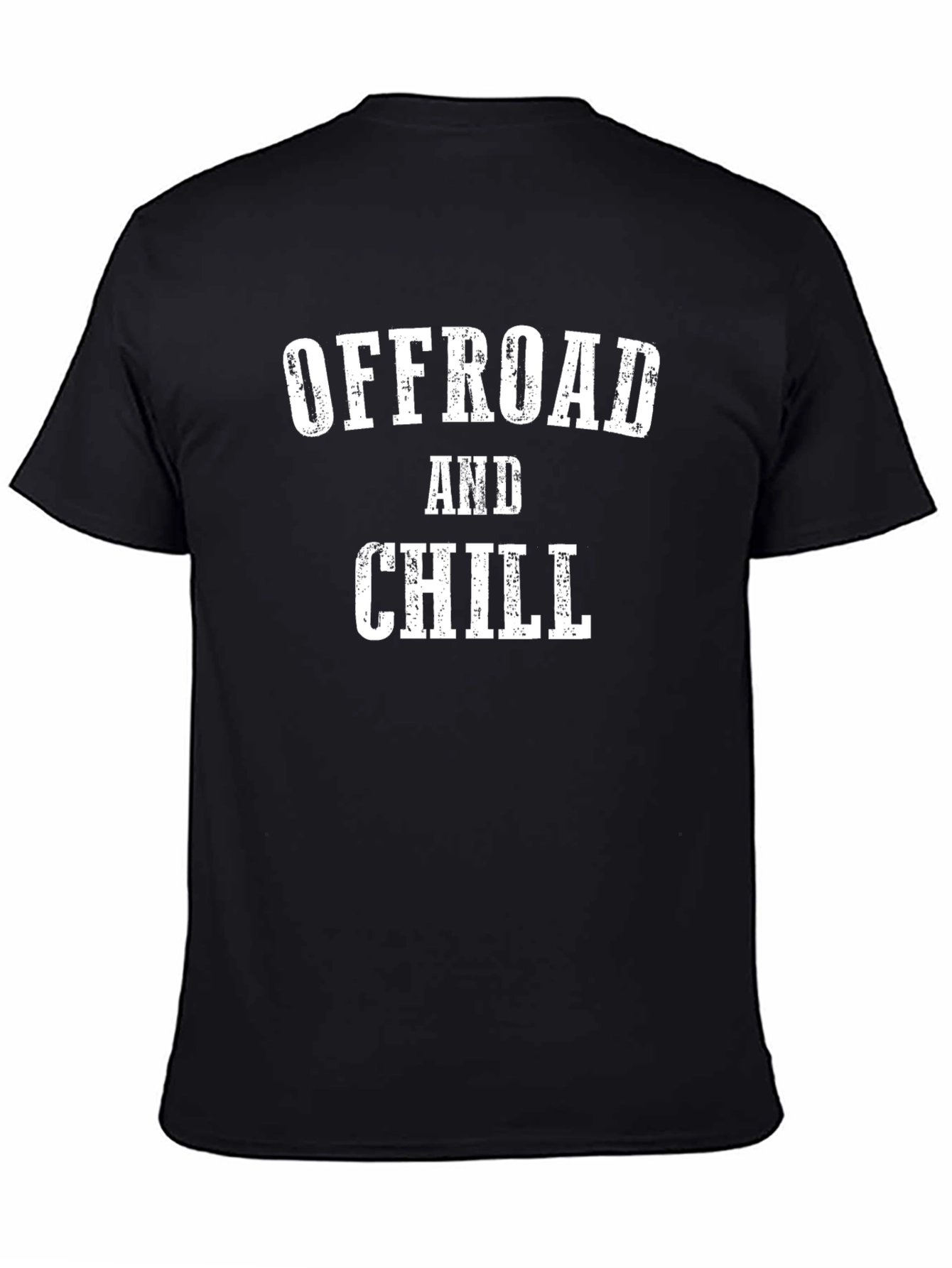 Offroad and Chill Graphic Tee - Black Cotton T-Shirt