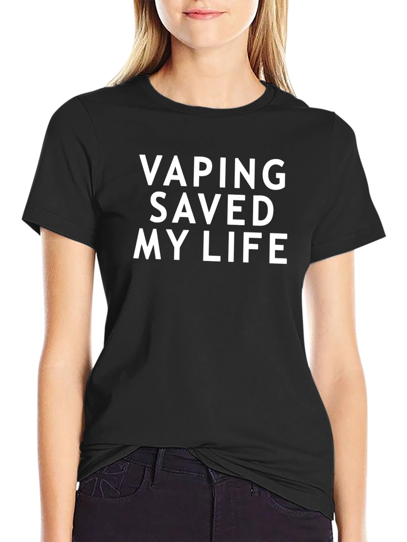 Vaping Saved My Life T-Shirt - Black Graphic Tee