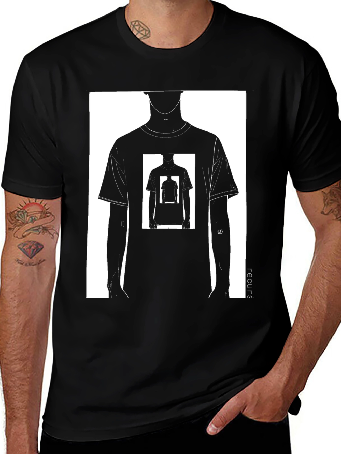Recursive Tee - Black Graphic T-Shirt