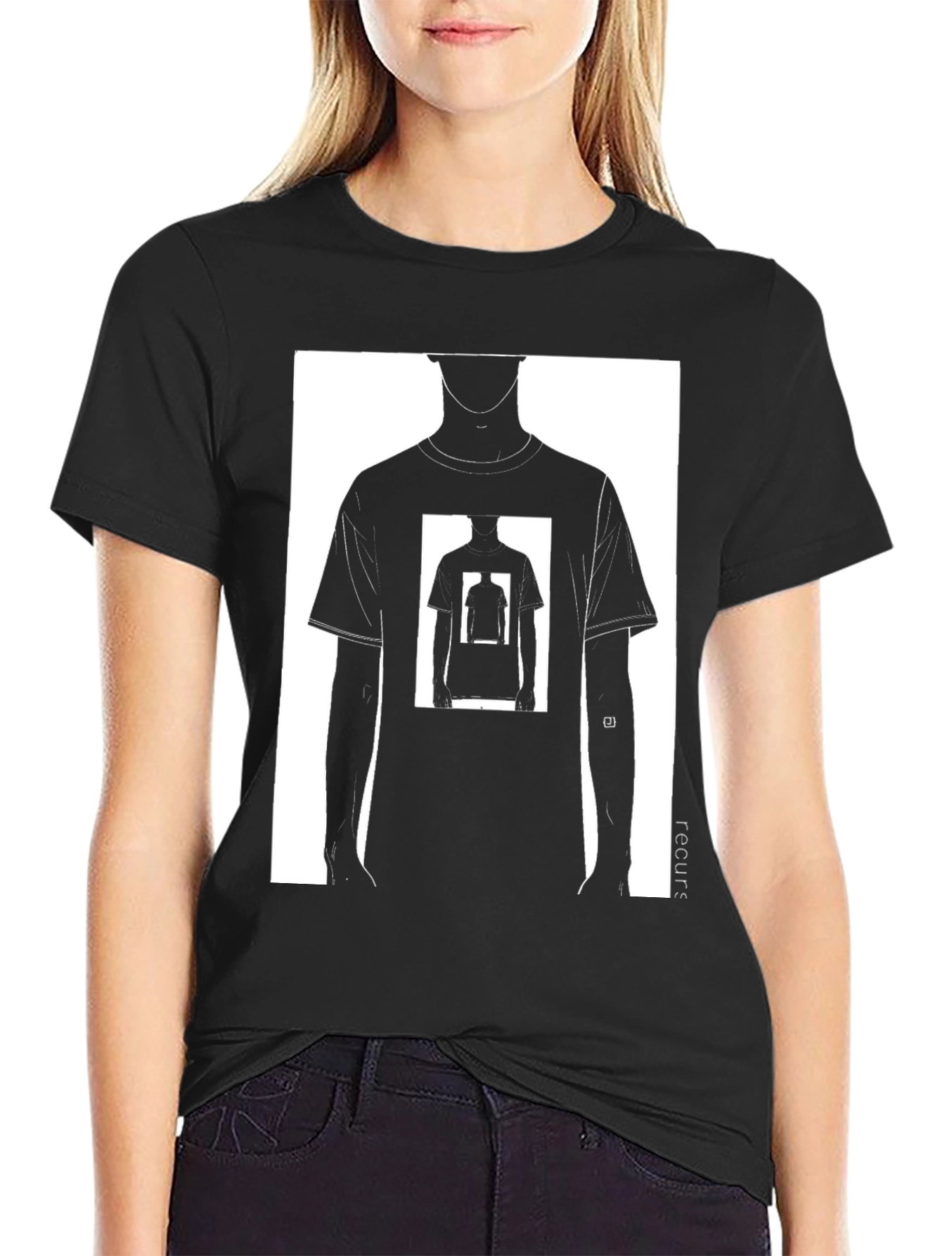 Recursive Tee - Black Graphic T-Shirt