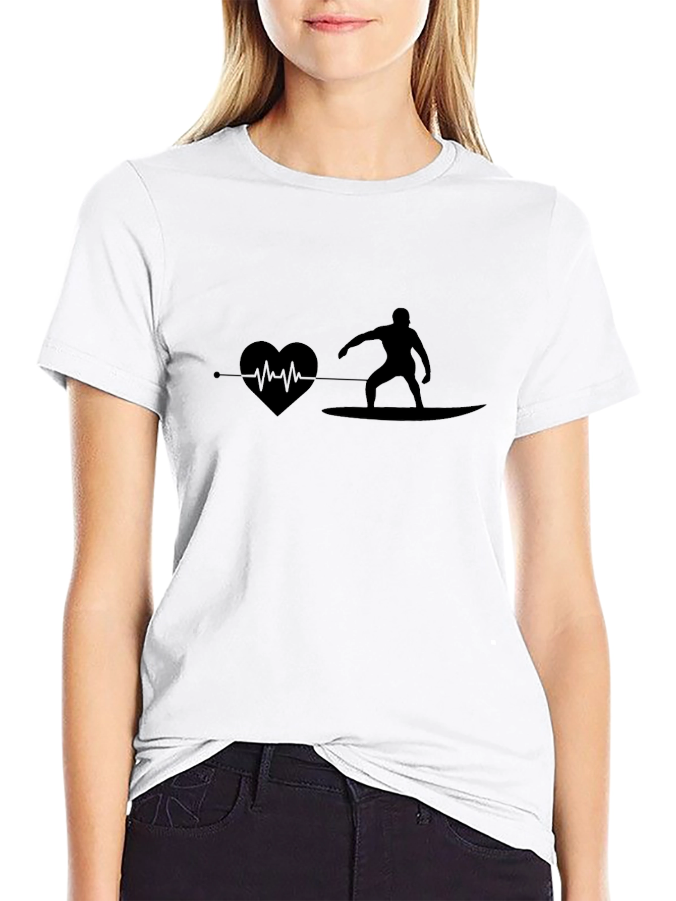 Heartbeat Surfer Graphic Tee