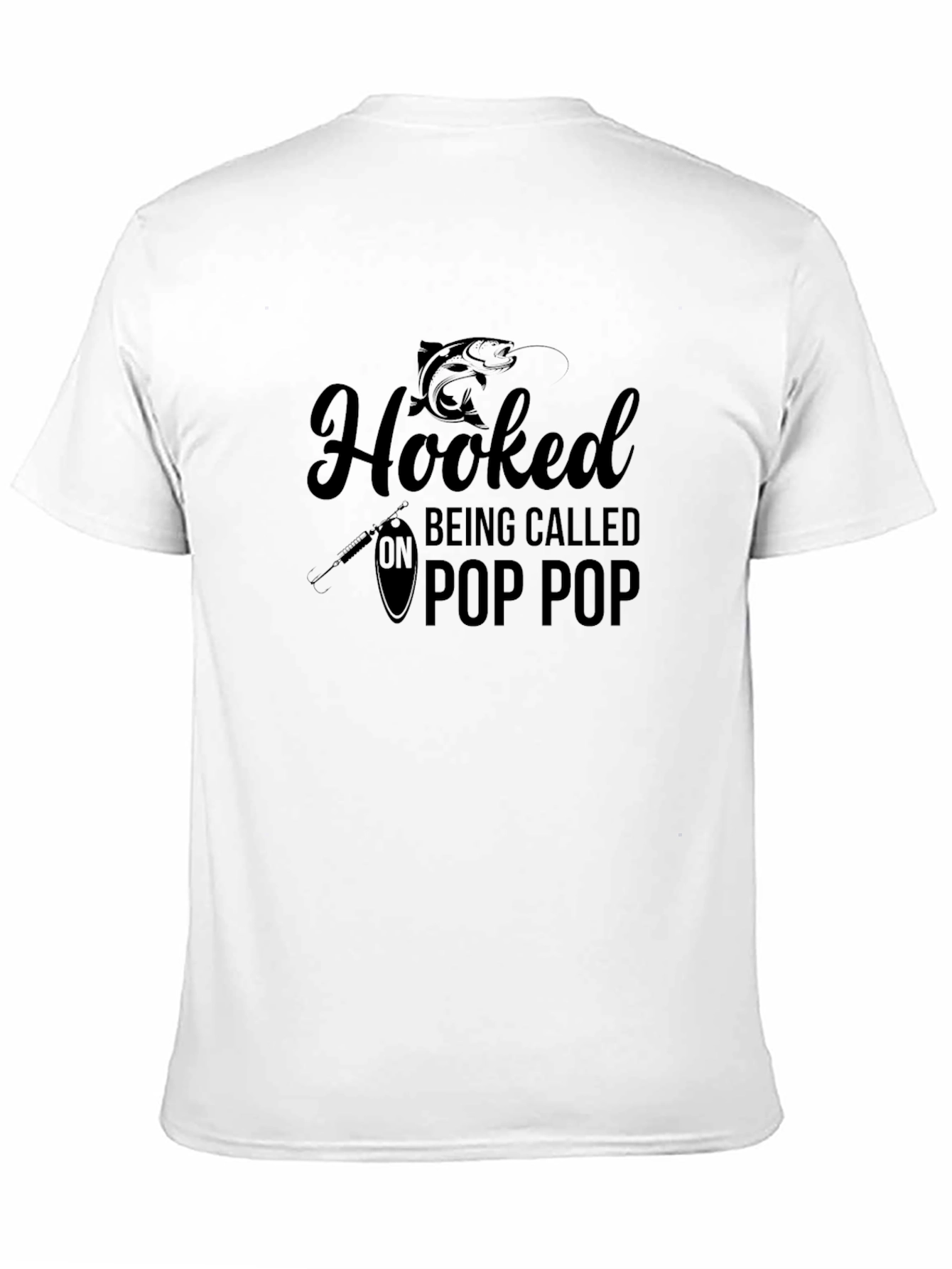 Hooked On Pop Pop Black Graphic Tee