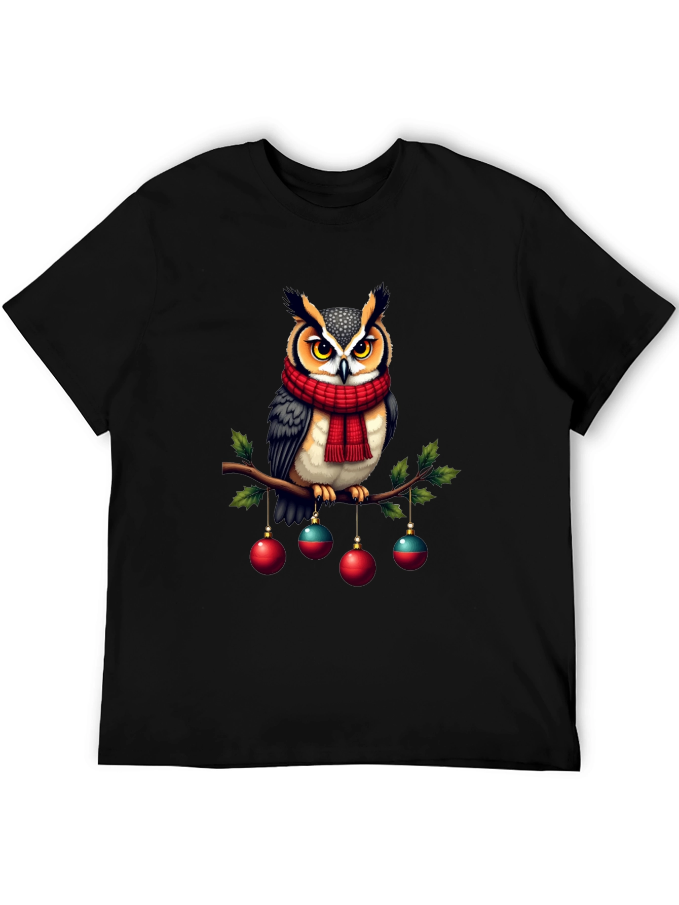 Festive Owl Christmas T-Shirt