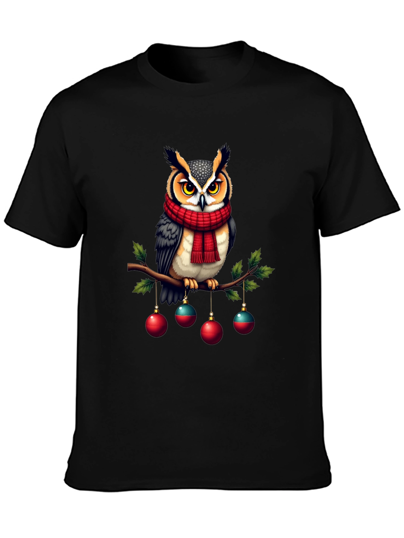 Festive Owl Christmas T-Shirt