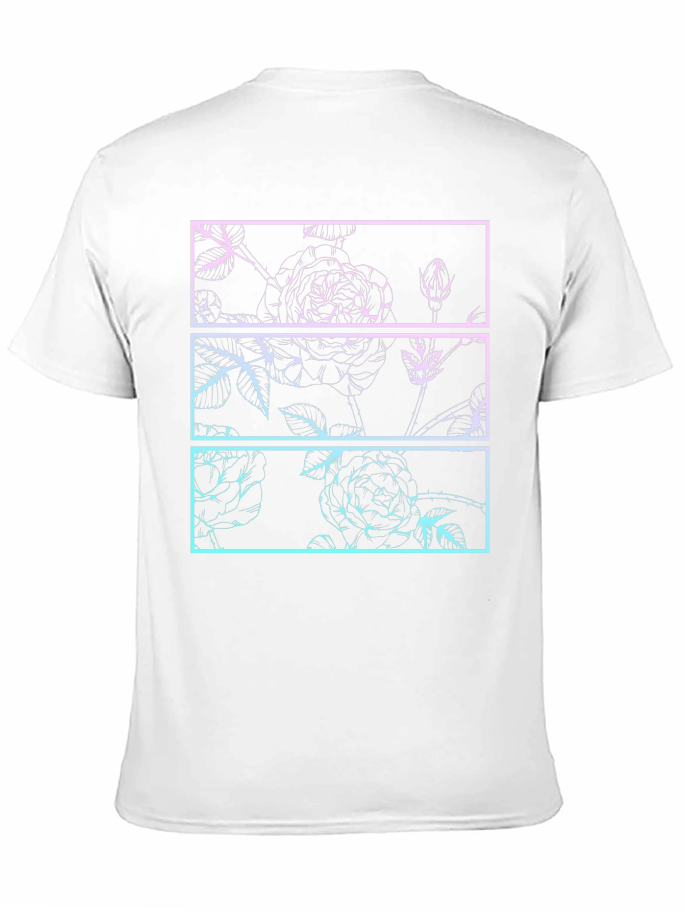 Floral Graphic Tee - Retro Rose Panel Design