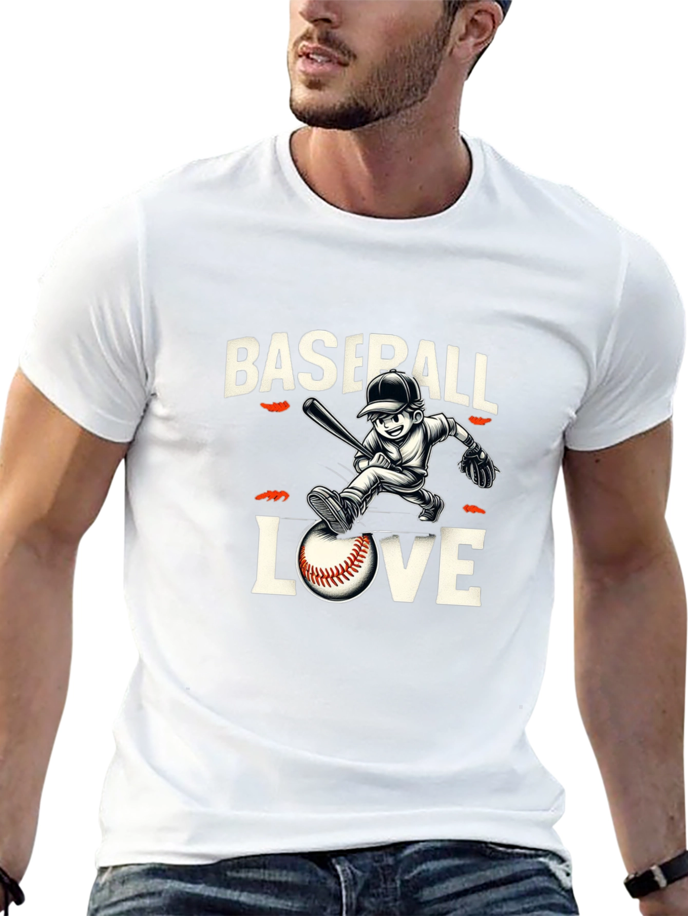 Baseball Love Graphic Tee - Black