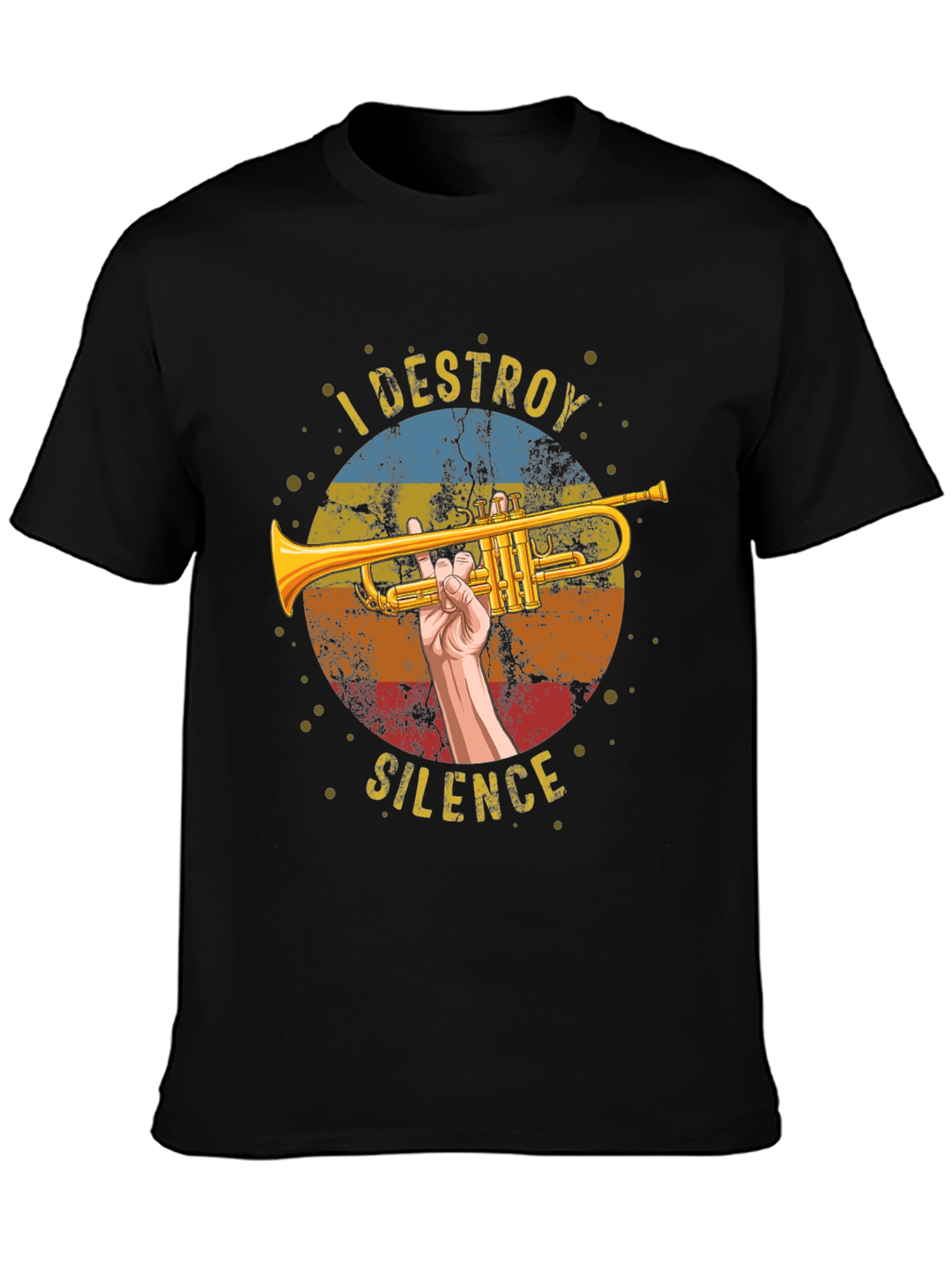 I Destroy Silence Trumpet Graphic Tee