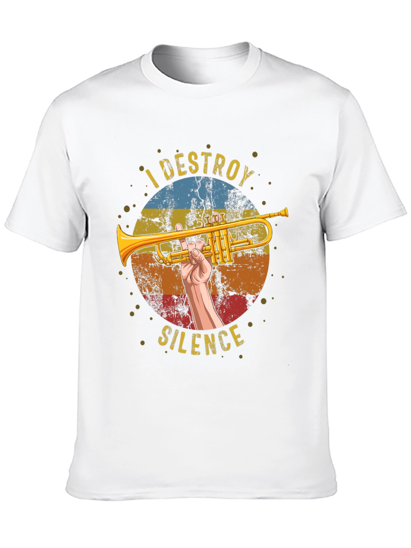 I Destroy Silence Trumpet Graphic Tee