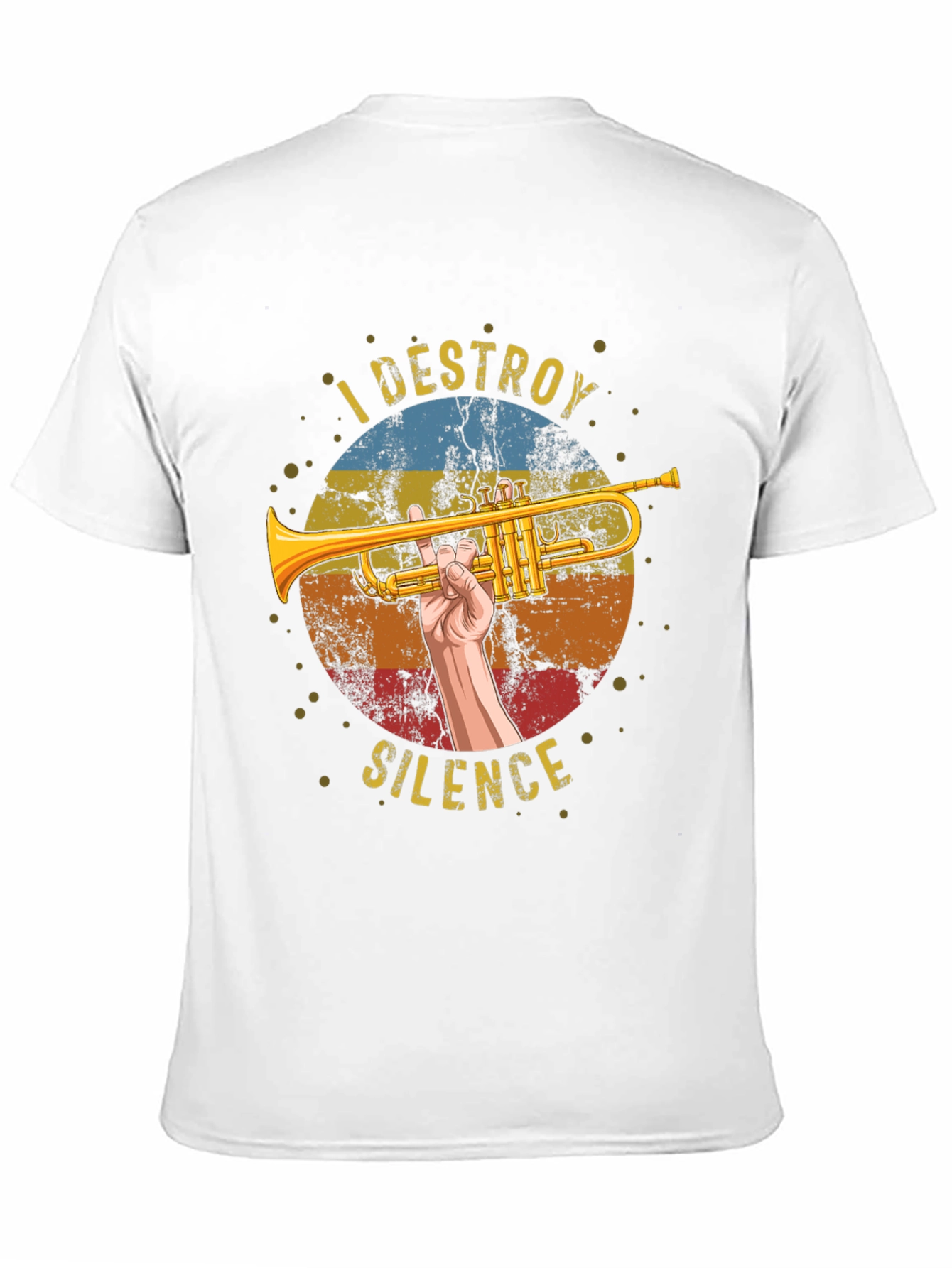 I Destroy Silence Trumpet Graphic Tee