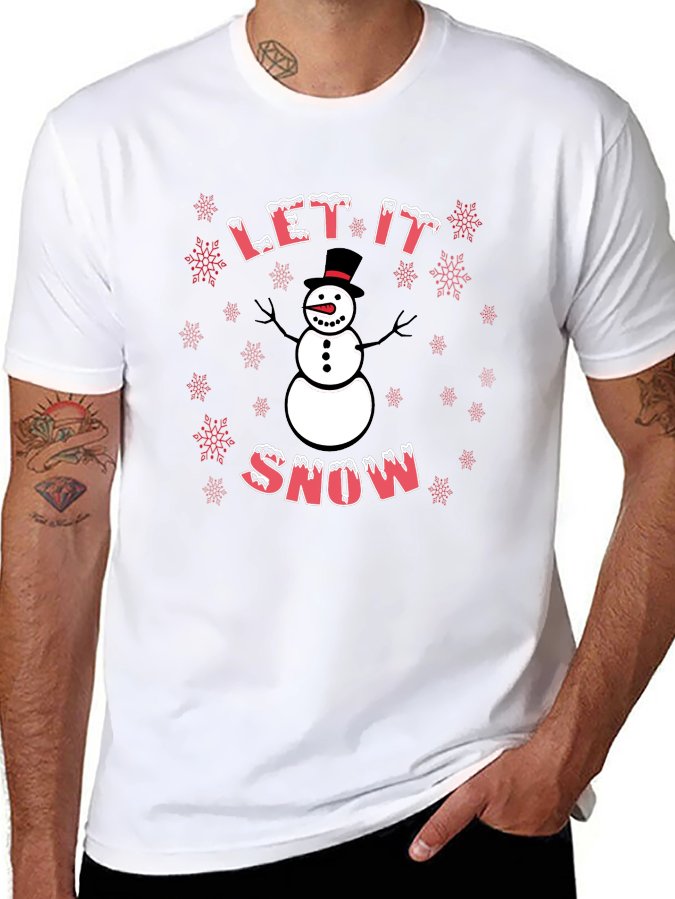 Let It Snow Snowman Graphic Tee
