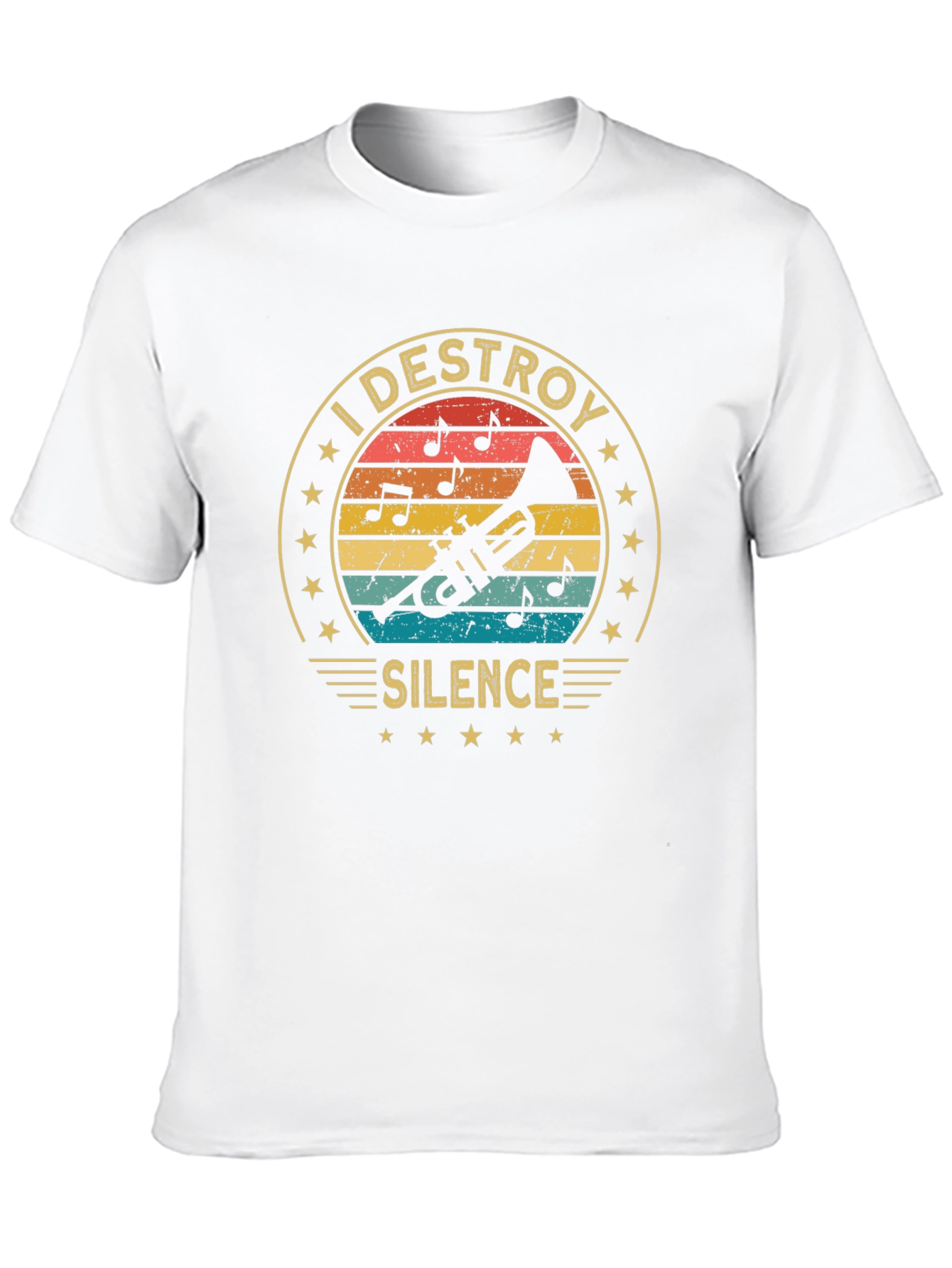 I Destroy Silence Trumpet T-Shirt Music Lover Gift