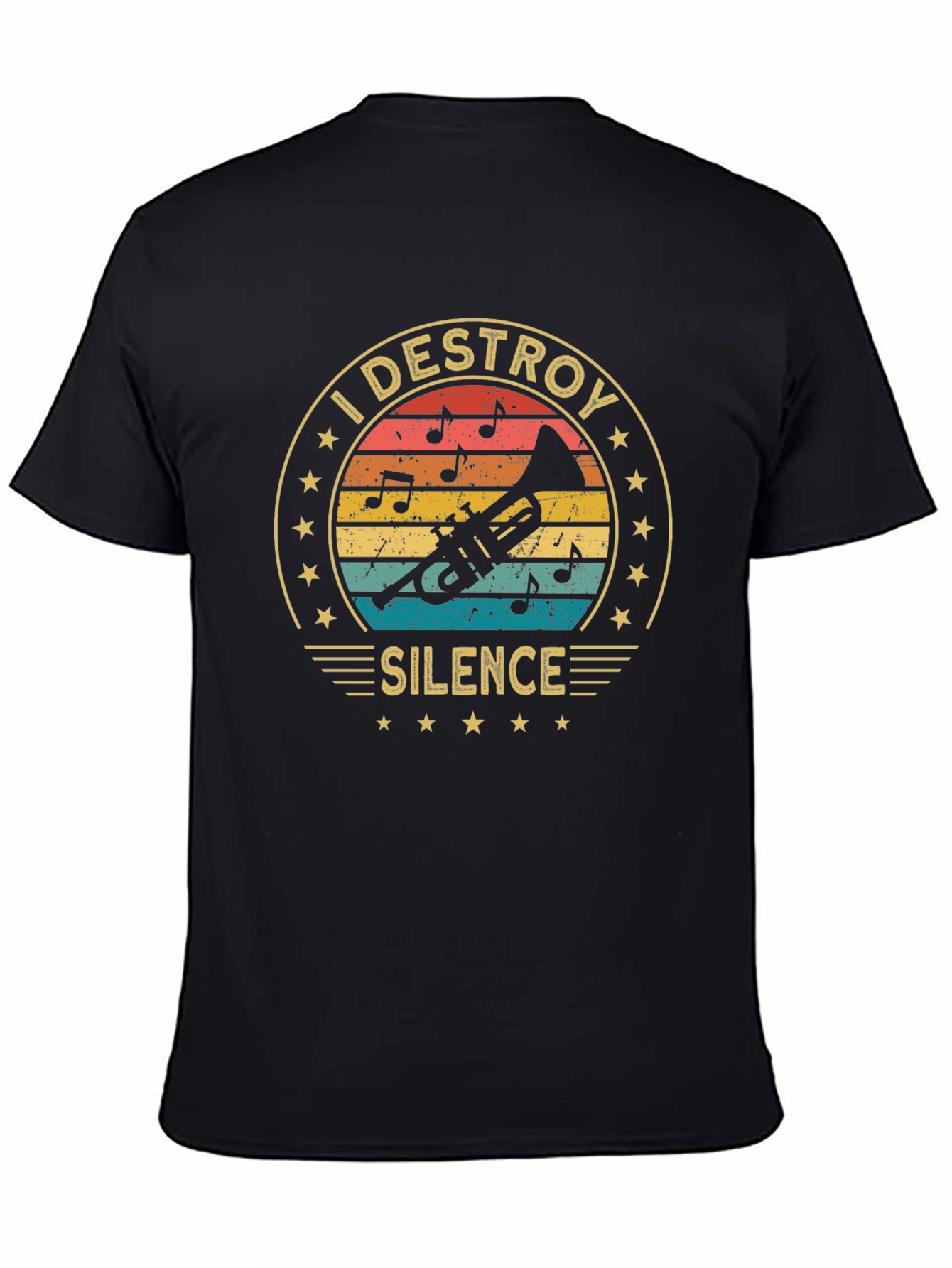 I Destroy Silence Trumpet T-Shirt Music Lover Gift