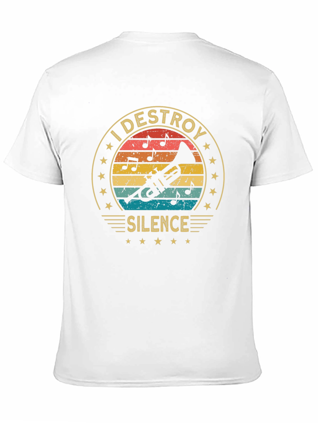 I Destroy Silence Trumpet T-Shirt Music Lover Gift