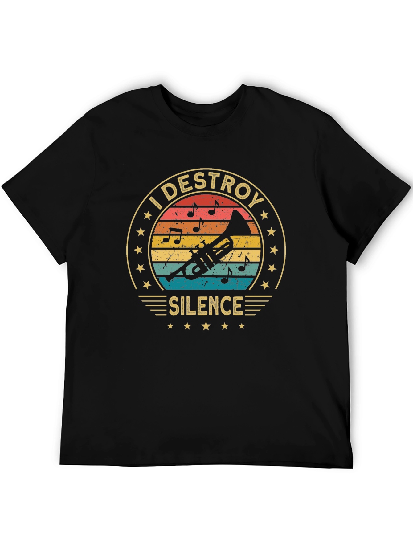 I Destroy Silence Trumpet T-Shirt Music Lover Gift