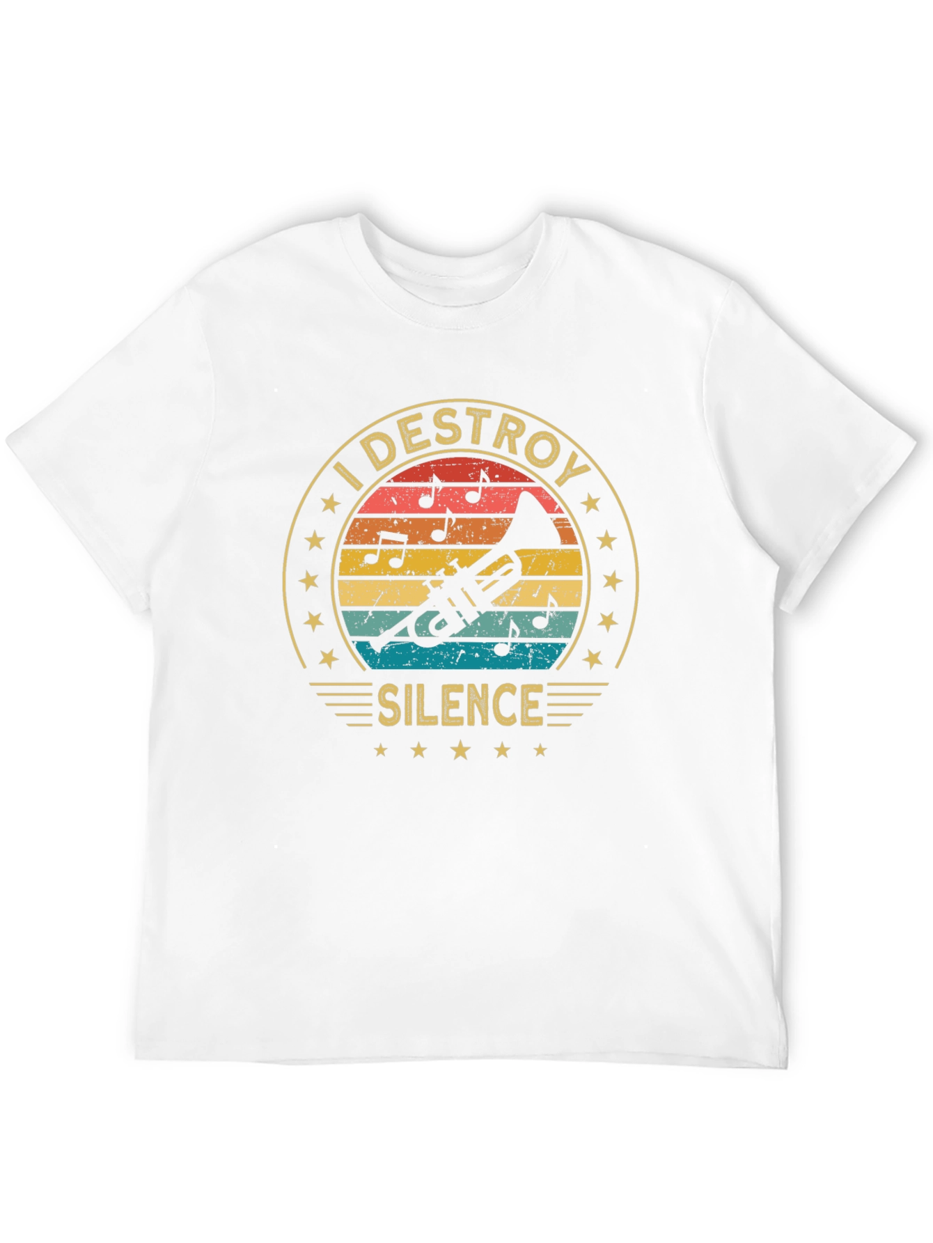 I Destroy Silence Trumpet T-Shirt Music Lover Gift