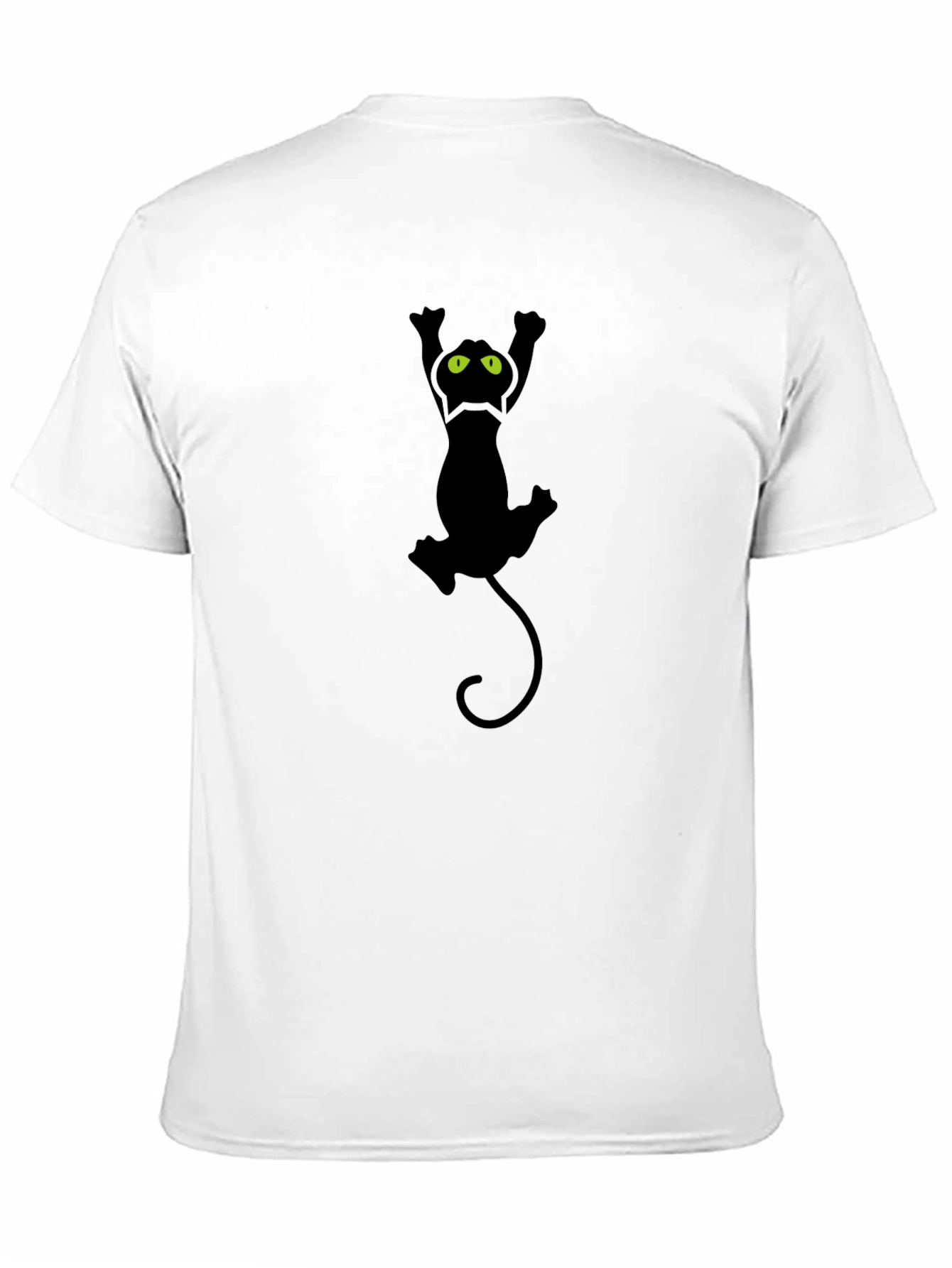 Black Cat Graphic Tee - Mens Casual Shirt