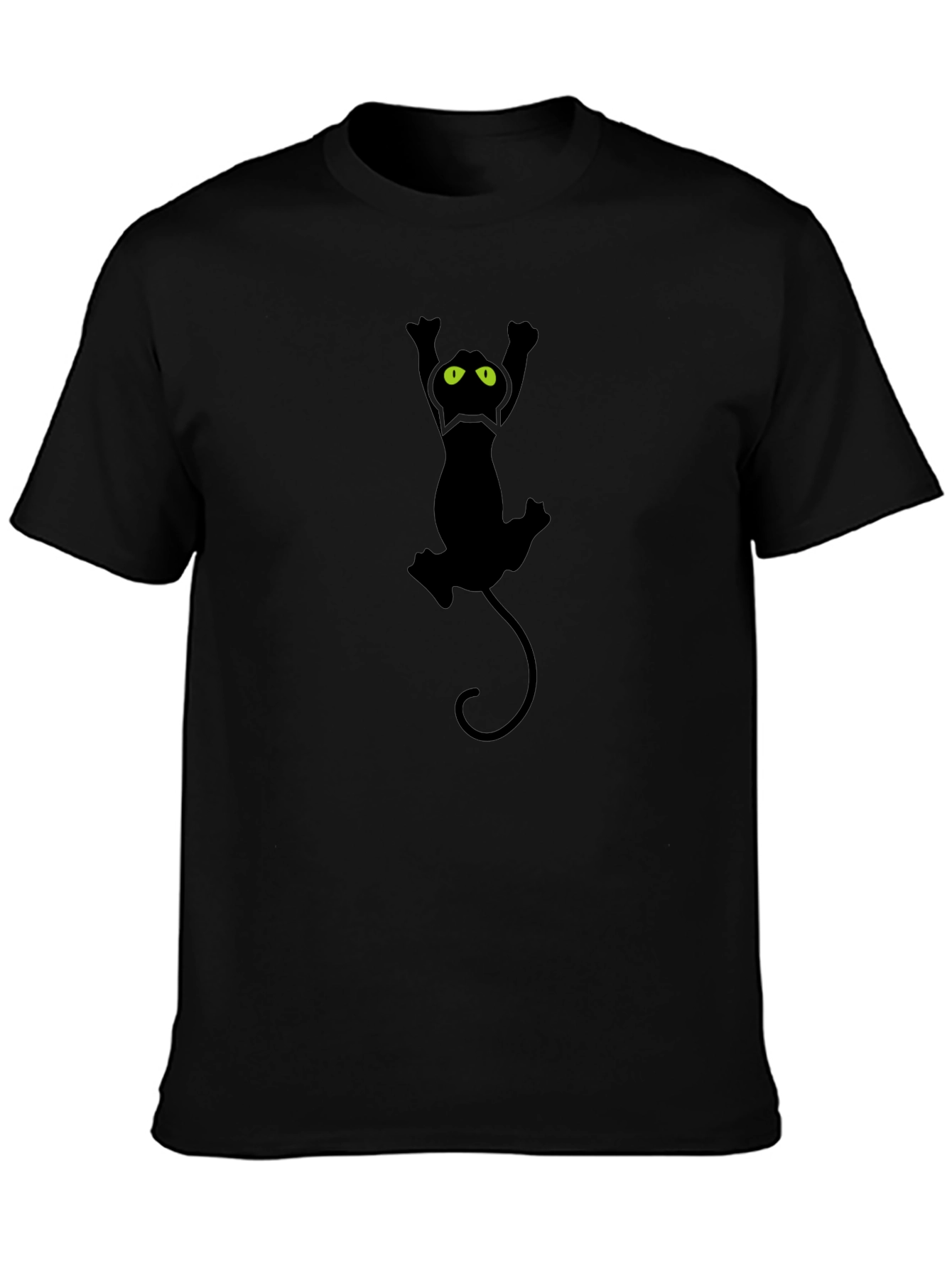 Black Cat Graphic Tee - Mens Casual Shirt