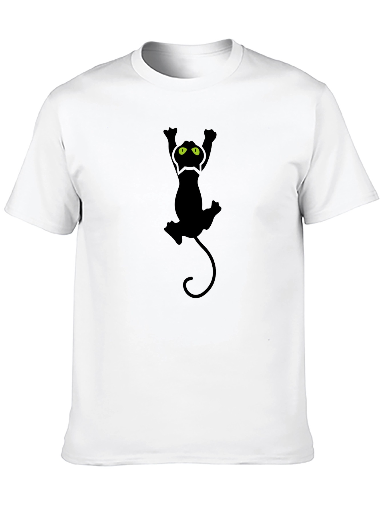 Black Cat Graphic Tee - Mens Casual Shirt