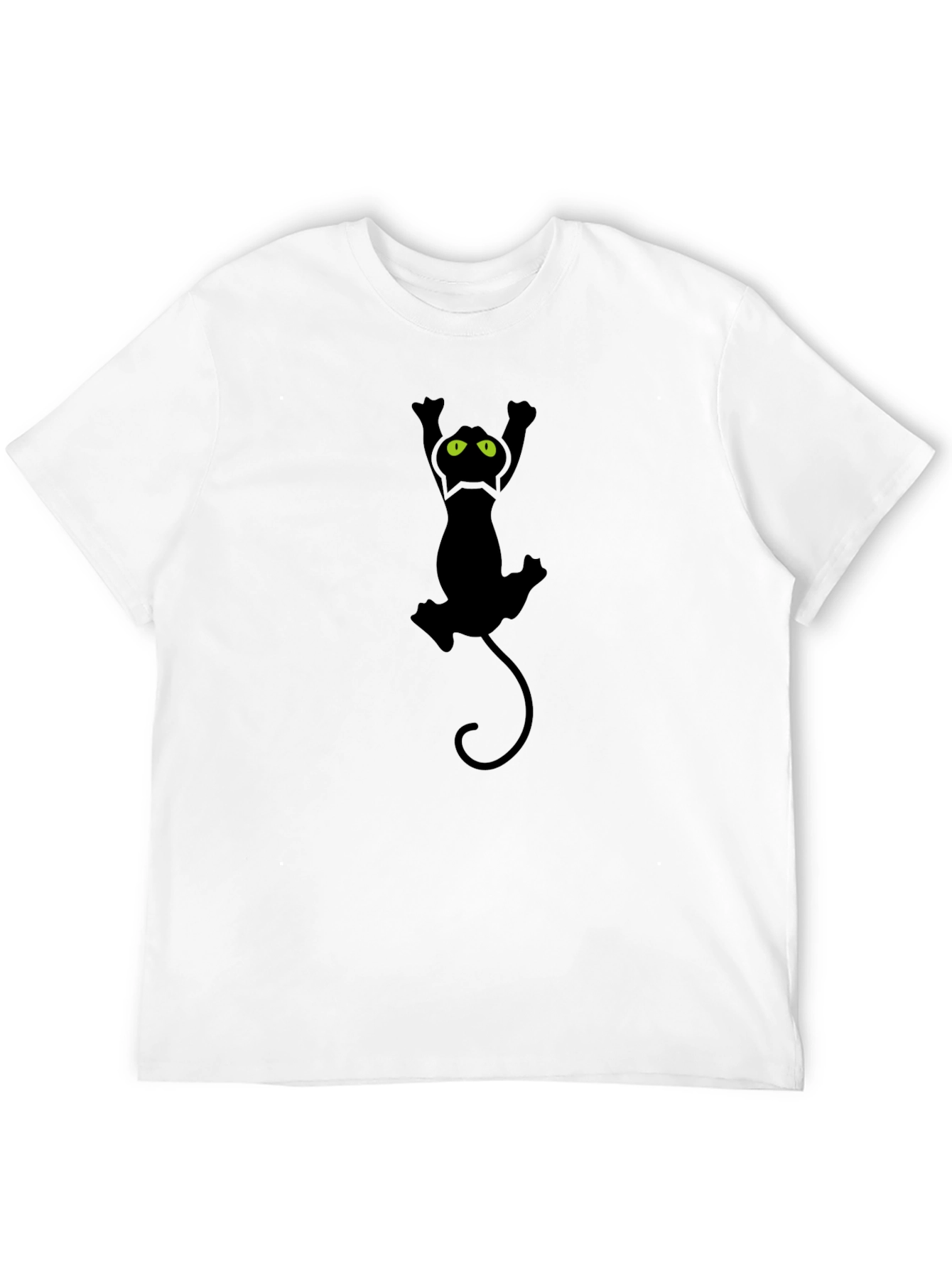 Black Cat Graphic Tee - Mens Casual Shirt
