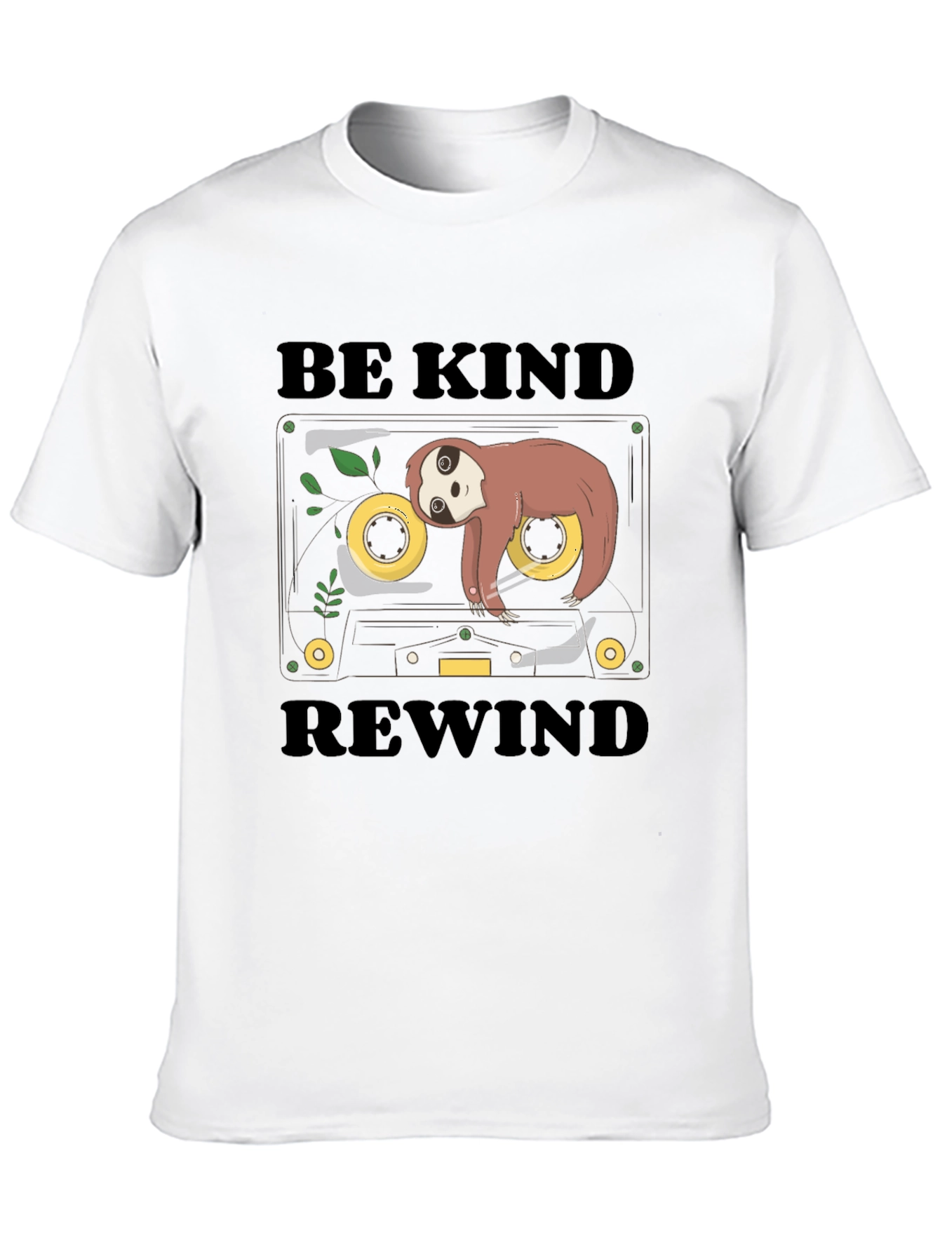 Be Kind Rewind Sloth Cassette Tape Graphic Tee