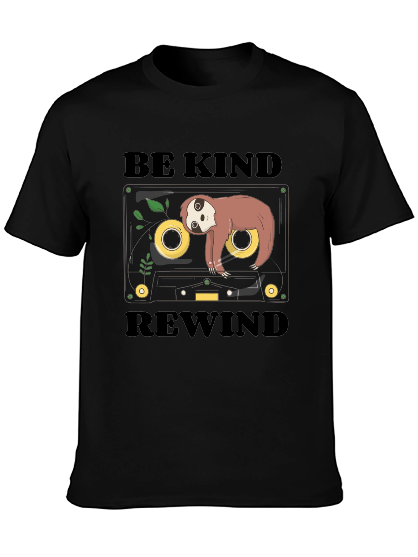 Be Kind Rewind Sloth Cassette Tape Graphic Tee