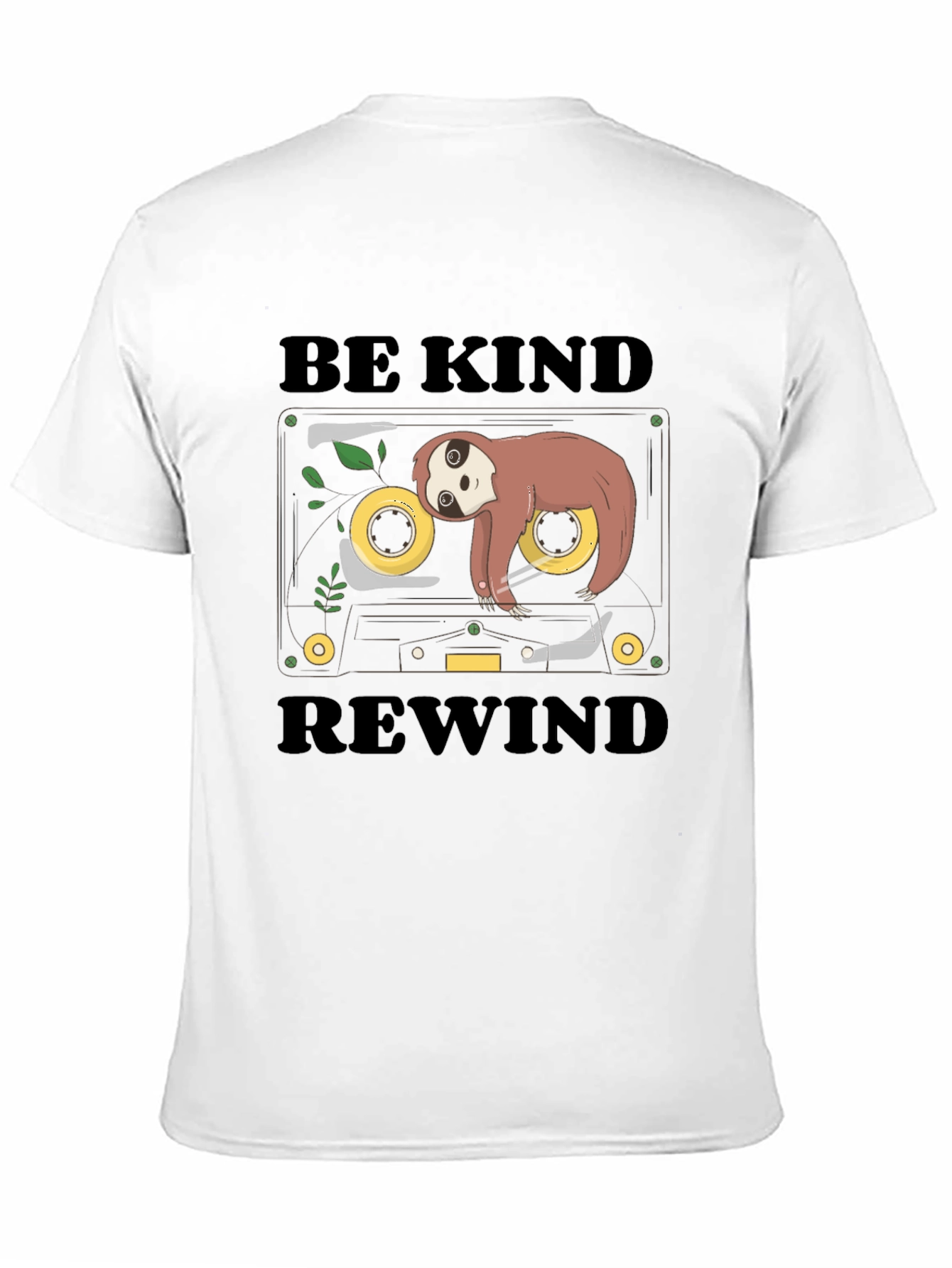 Be Kind Rewind Sloth Cassette Tape Graphic Tee