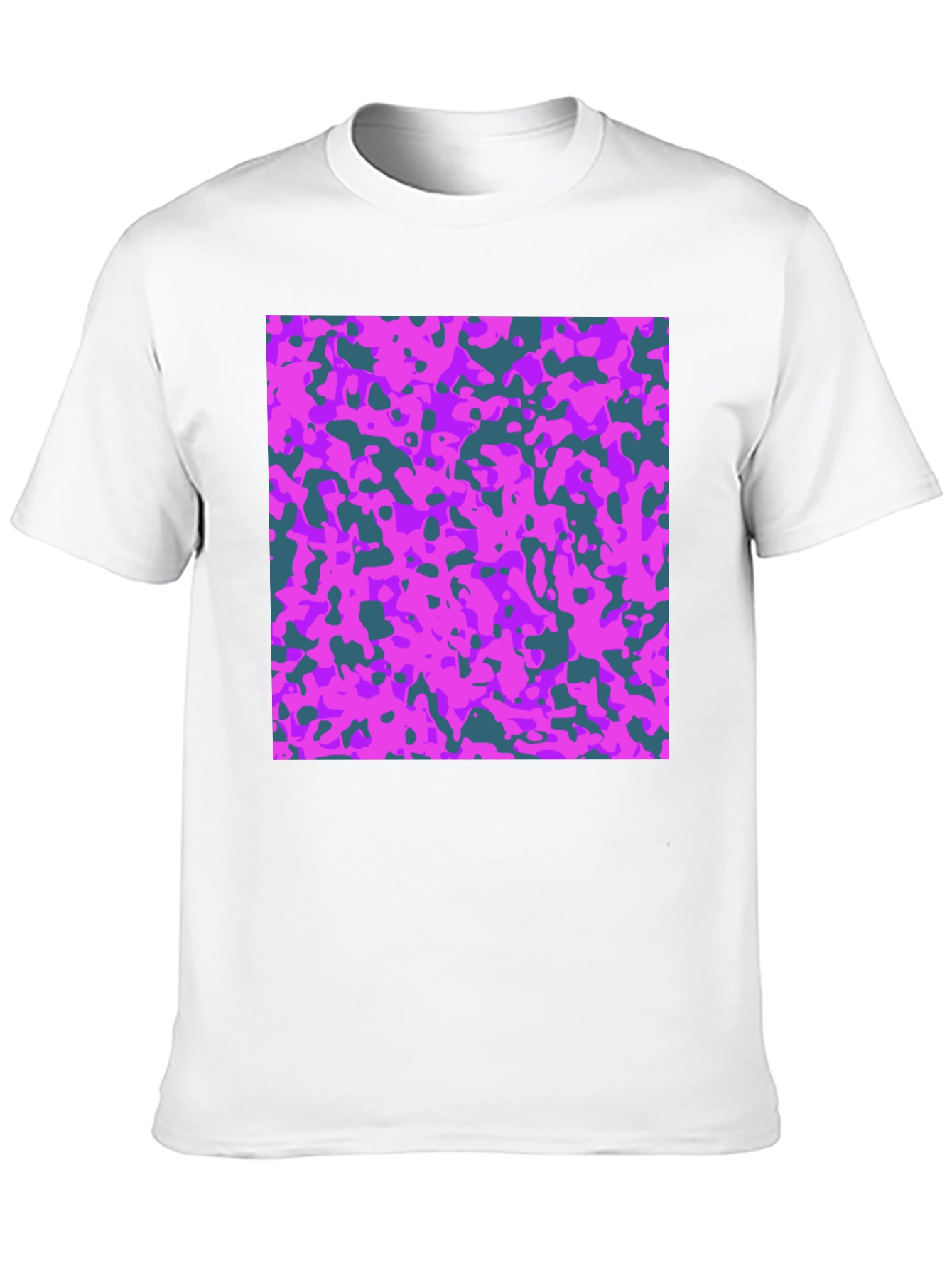 Abstract Camo Print Tee - Black