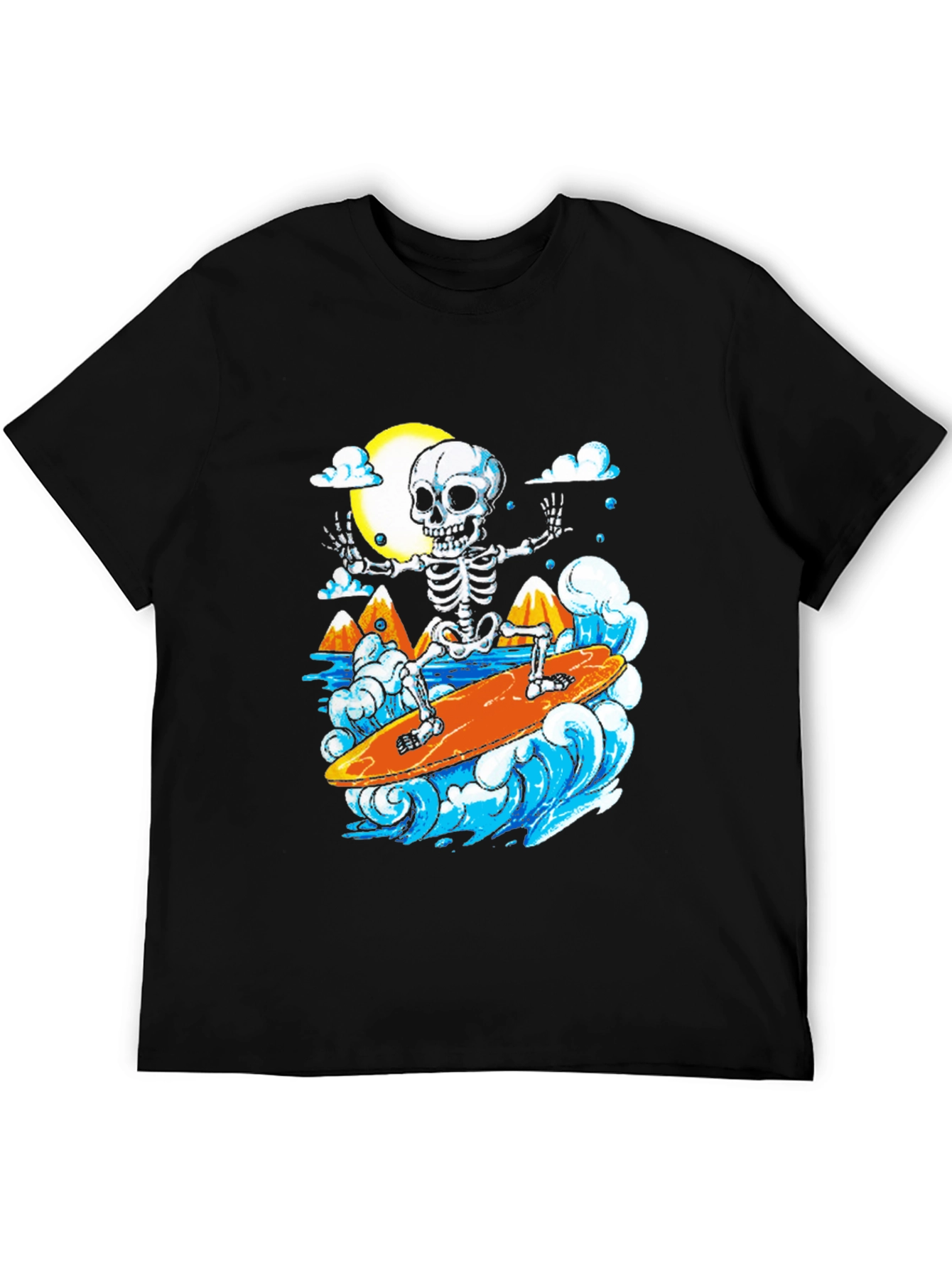 Skeleton Surfer Graphic T-Shirt