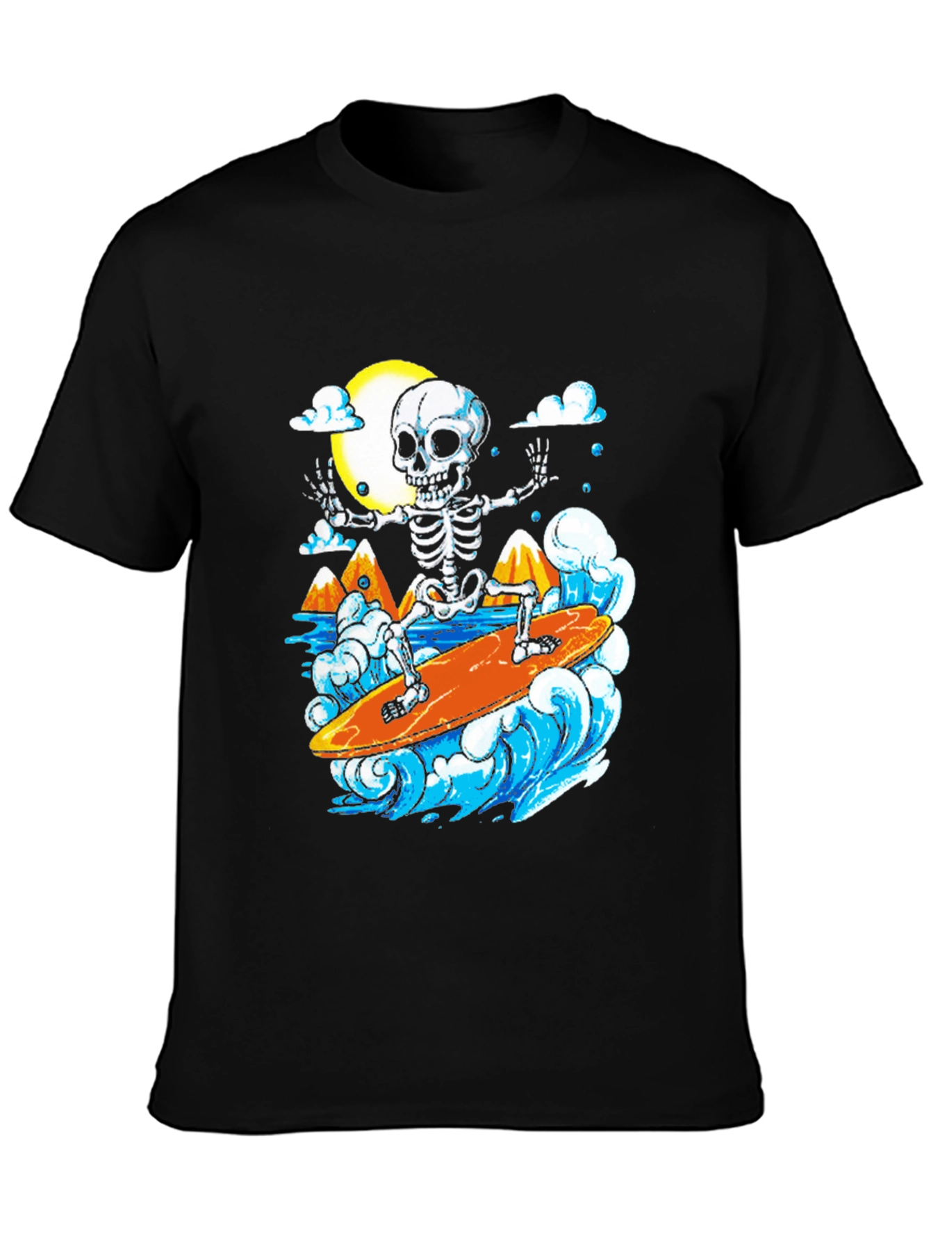 Skeleton Surfer Graphic T-Shirt