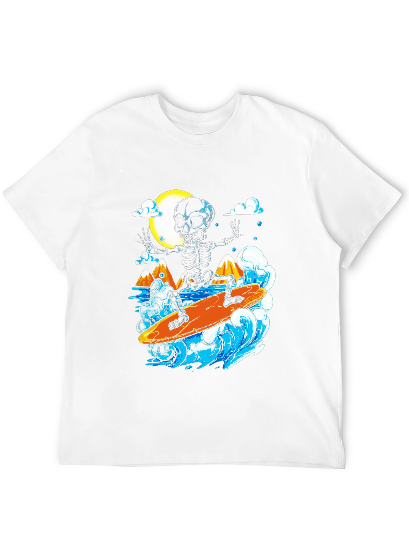 Skeleton Surfer Graphic T-Shirt