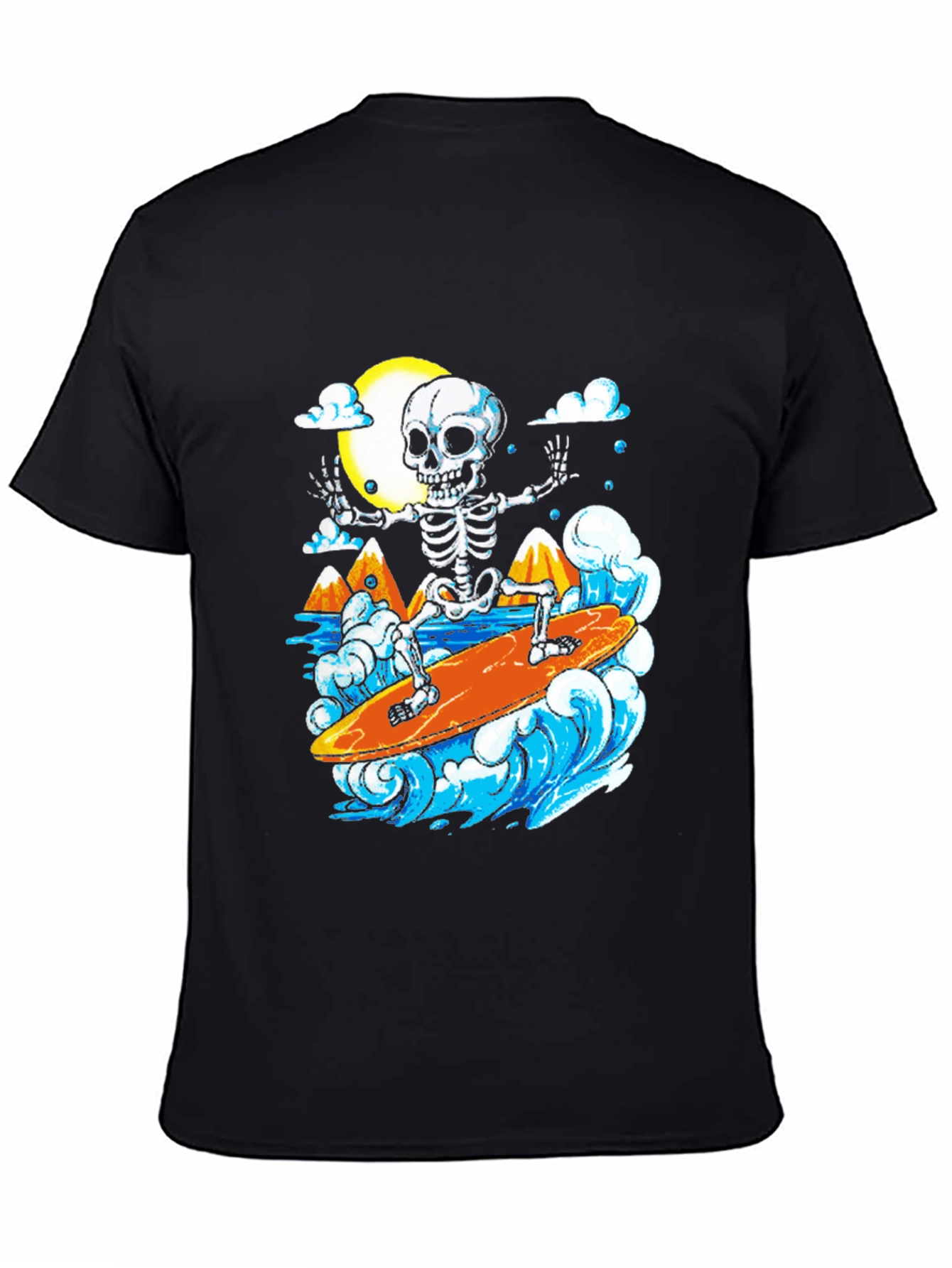 Skeleton Surfer Graphic T-Shirt